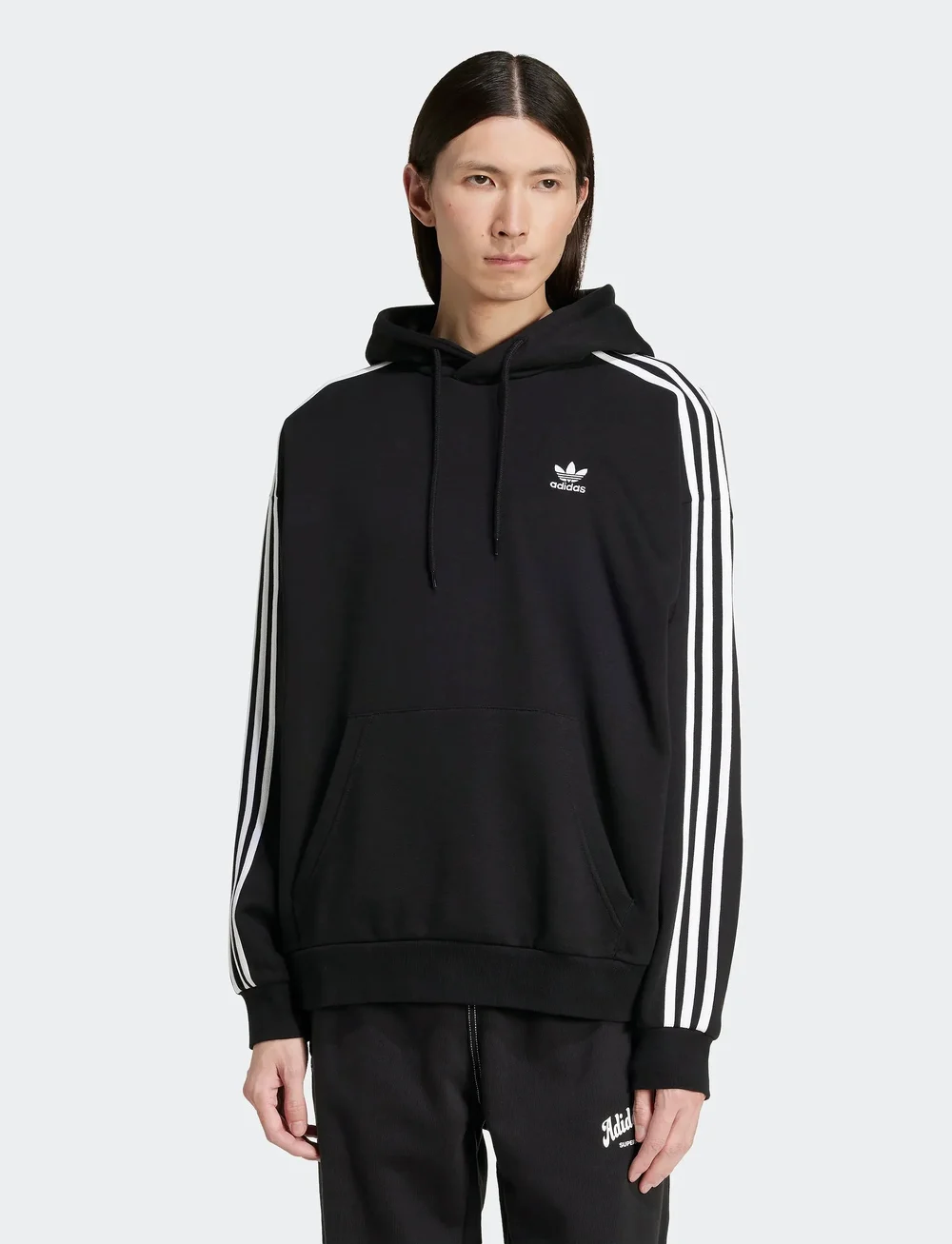 adidas Originals - BAGGY HOODIE - huvtröjor - black - 0