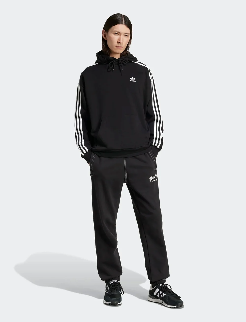 adidas Originals - BAGGY HOODIE - huvtröjor - black - 4