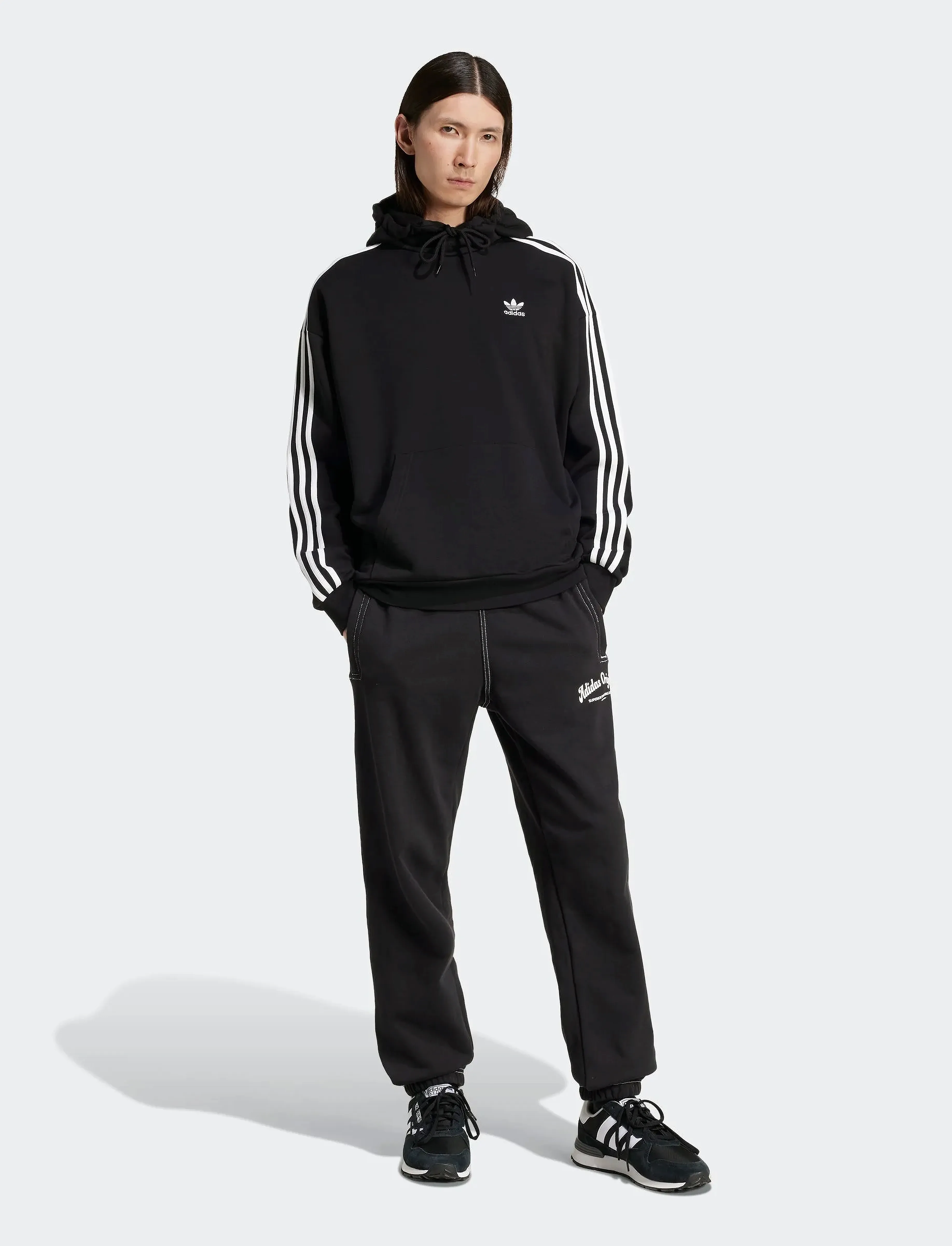 adidas Originals - BAGGY HOODIE - pulls a capuche - black - 4