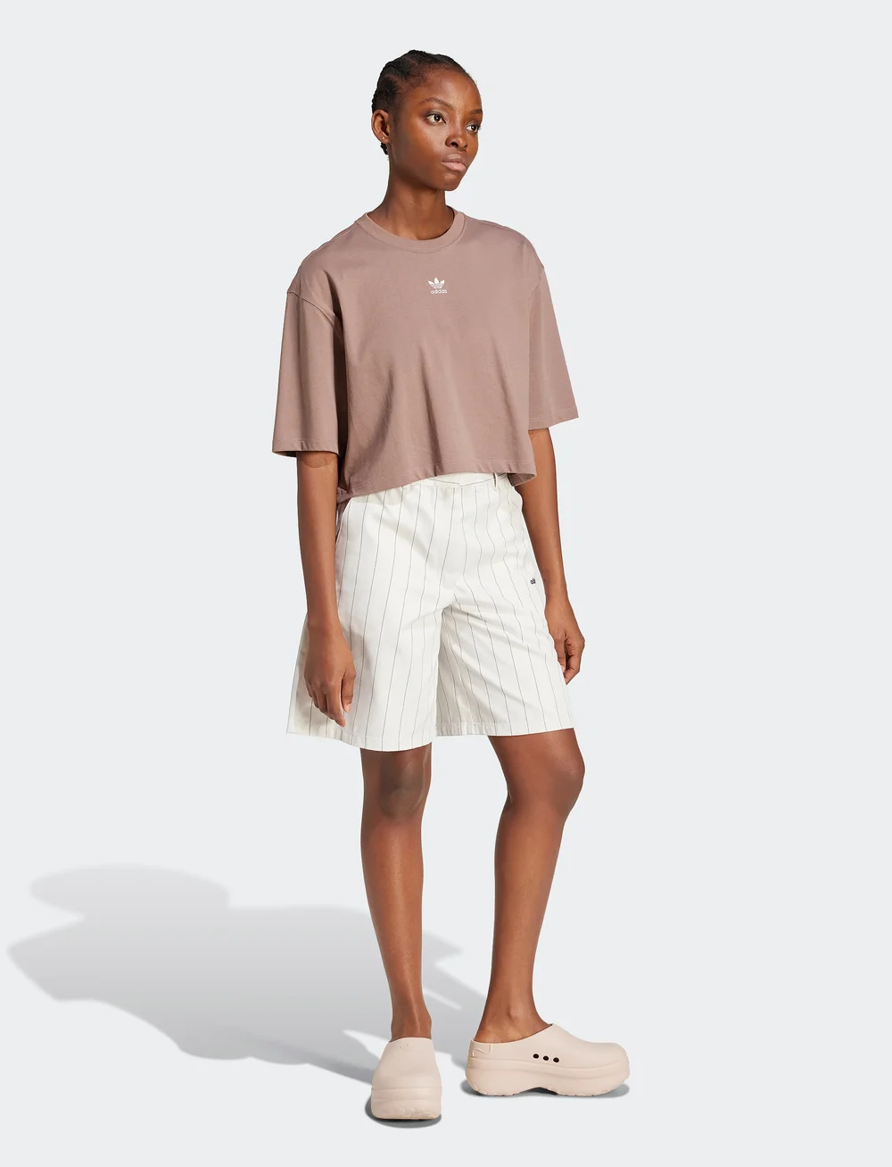 adidas Originals - PINSTRIPE SHORT - afslappede shorts - owhite/nindig - 5