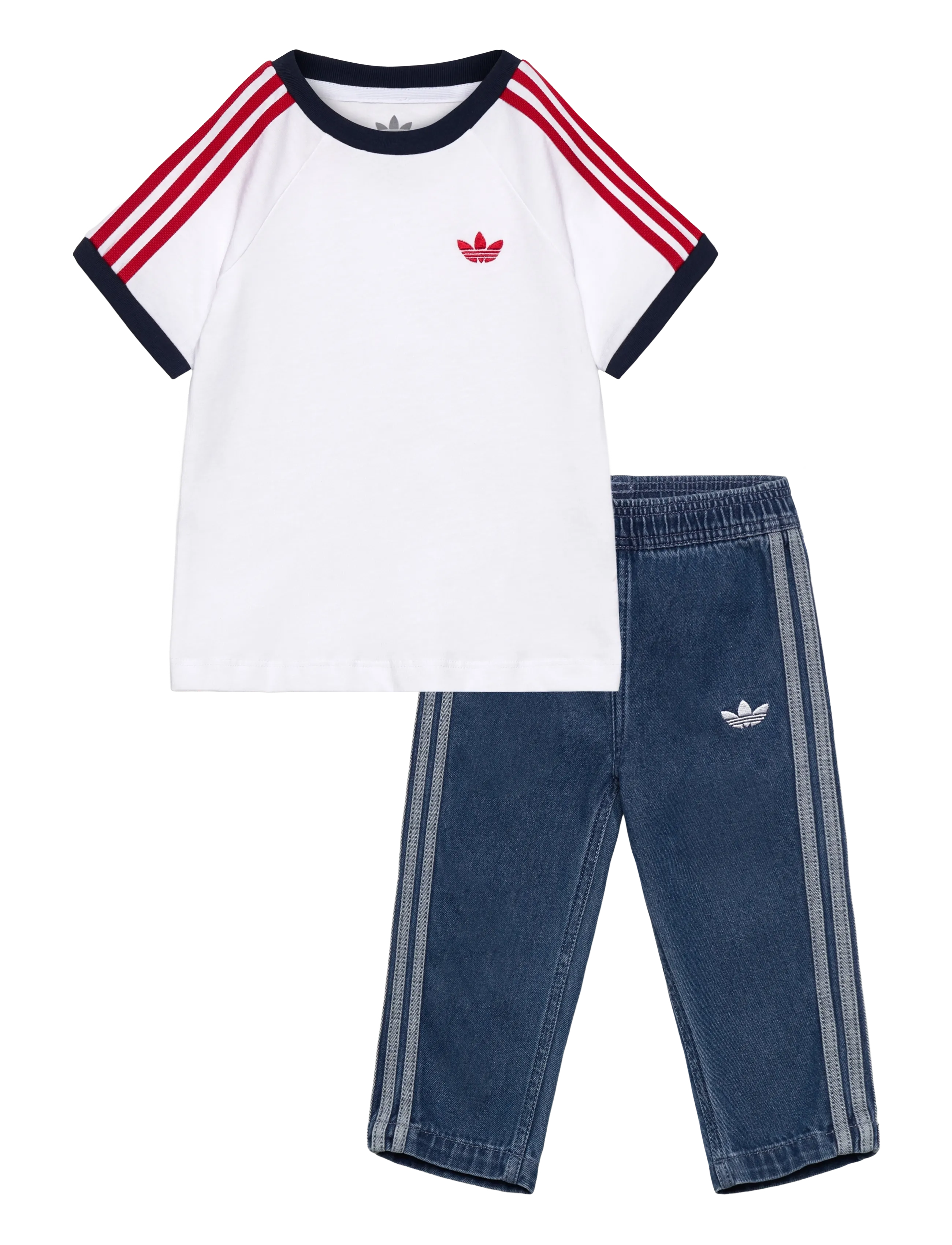 adidas Originals Denim Tee Set, Børn, Denim T-shirt Sæt, Multi/mønstret, Str: 80