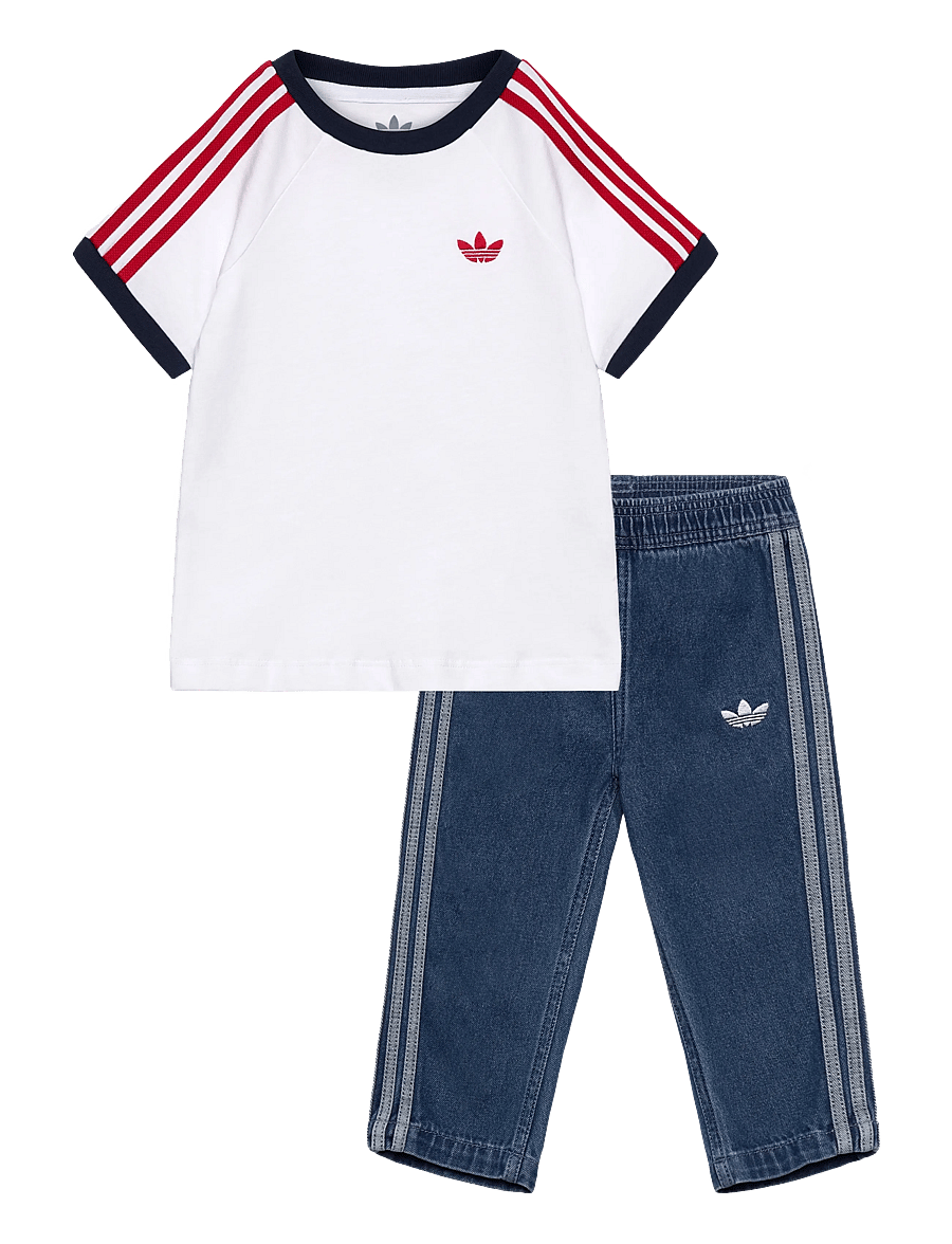 adidas Originals - DENIM TEE SET - 2-osalised komplektid - meblde/white - 0