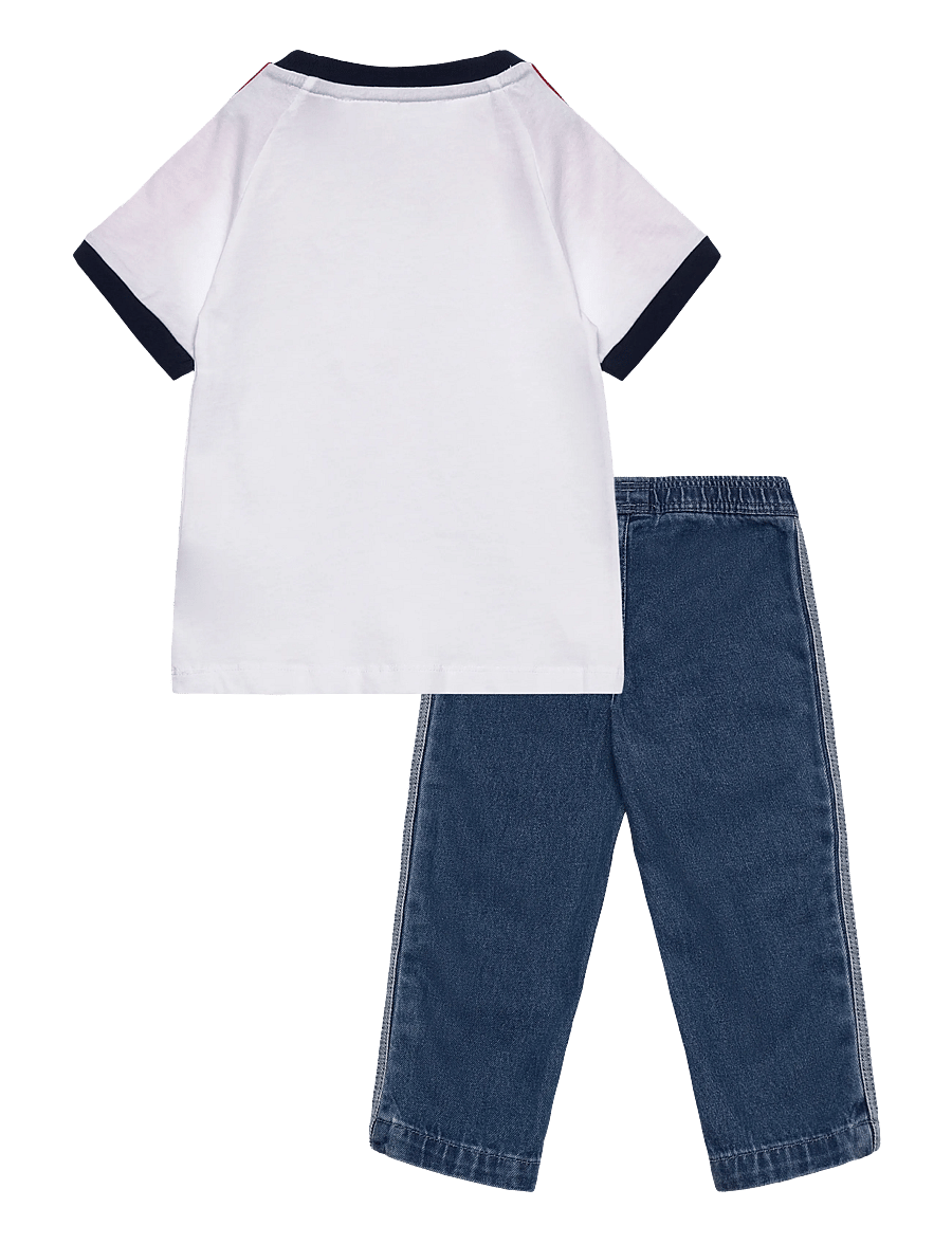 adidas Originals - DENIM TEE SET - 2-osalised komplektid - meblde/white - 1