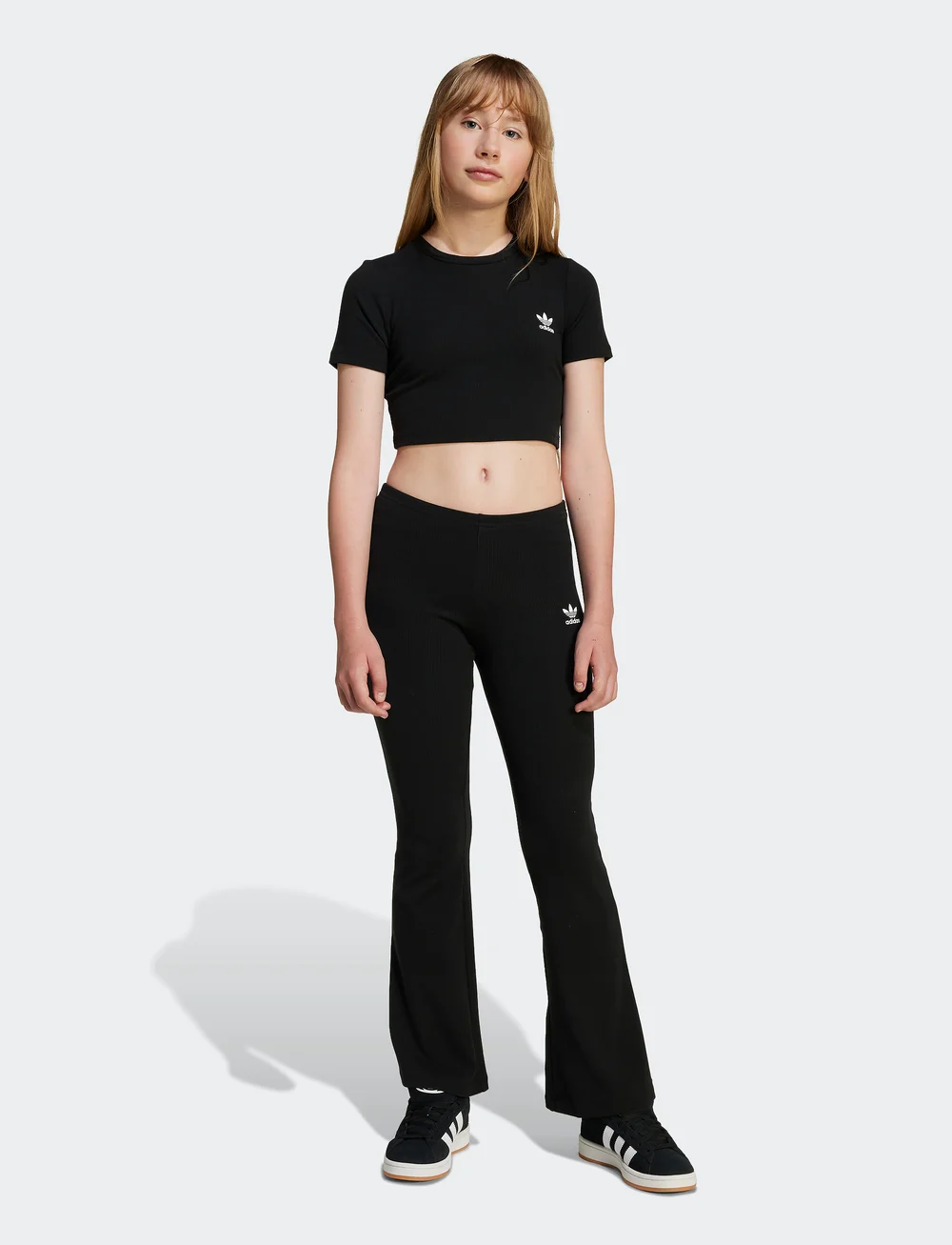 adidas Originals - RIB CROP TEE - sportoberteile - black - 5