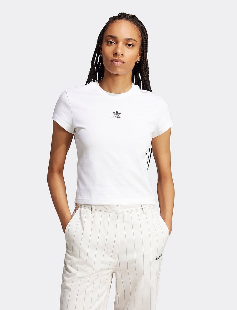 adidas Originals - ESS SLIM TEE - t-shirts - white - 0