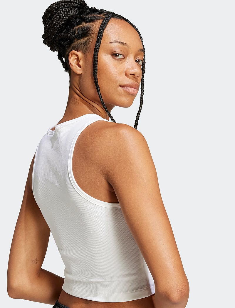 adidas Originals - ESS RIB TANK - toppar & t-shirts - white - 4