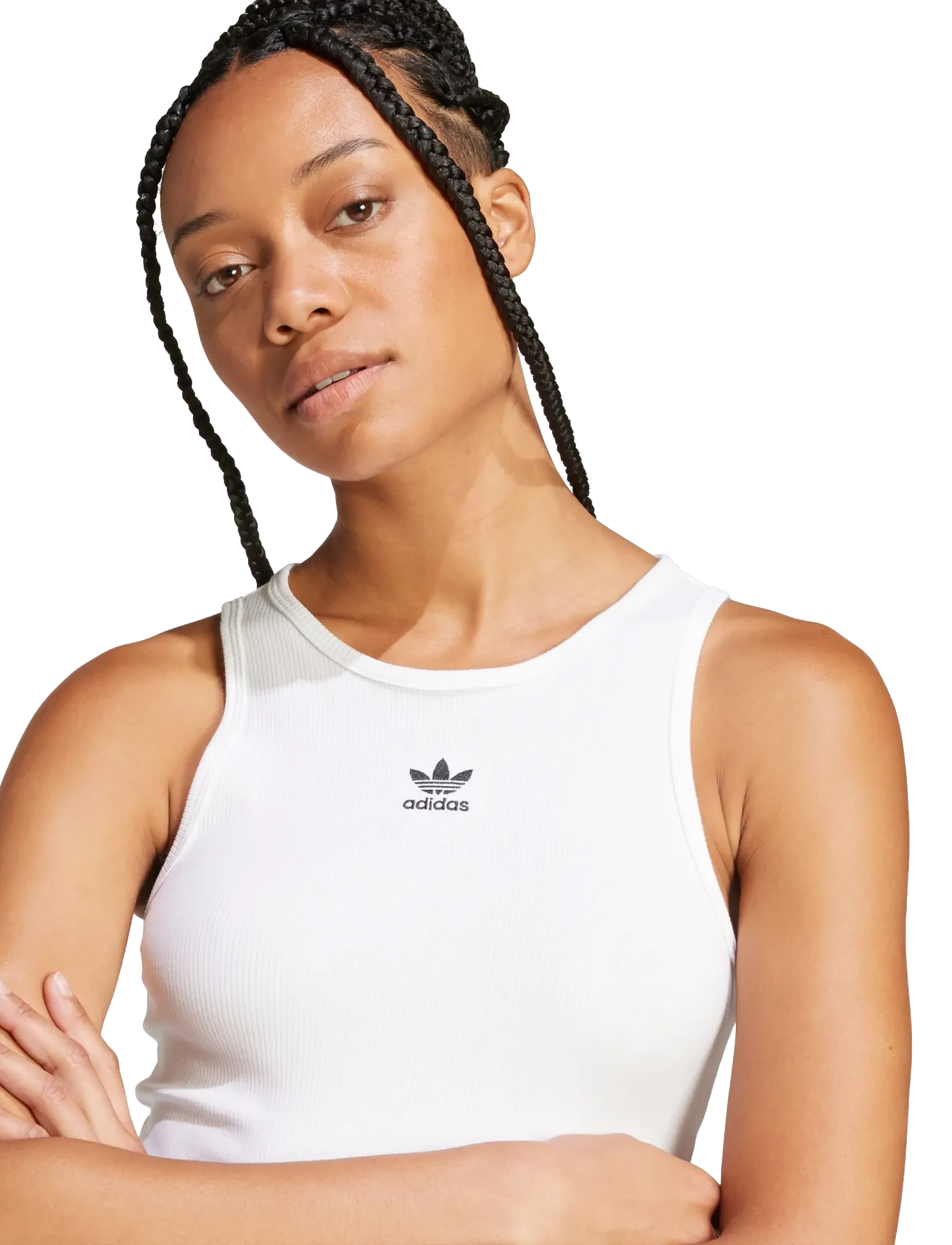 adidas Originals - ESS RIB TANK - toppe & t-shirts - white - 4