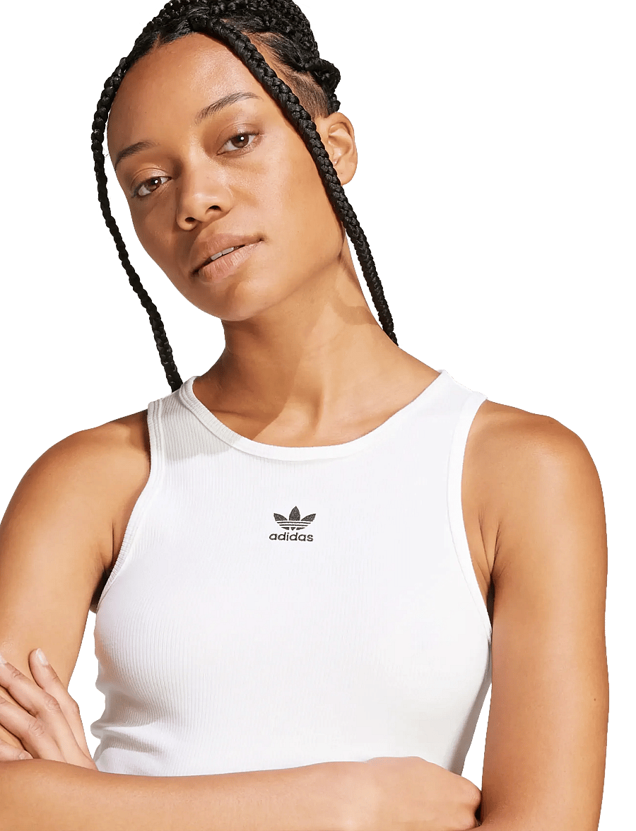 adidas Originals - ESS RIB TANK - toppe & t-shirts - white - 4