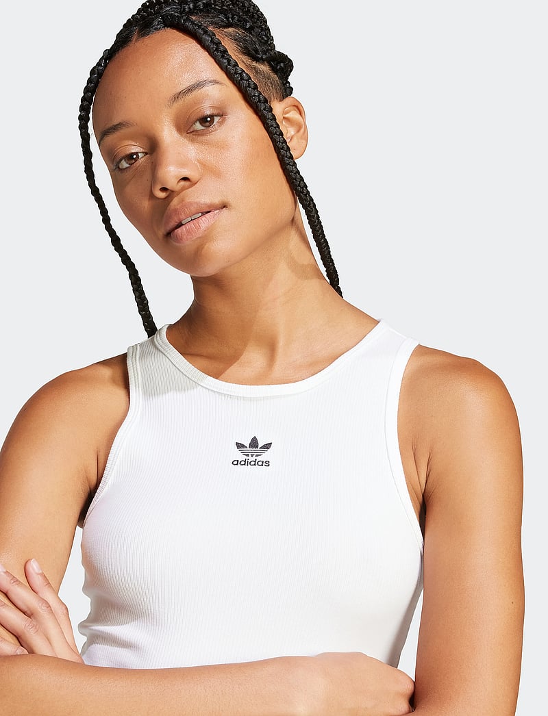 adidas Originals - ESS RIB TANK - toppar & t-shirts - white - 5