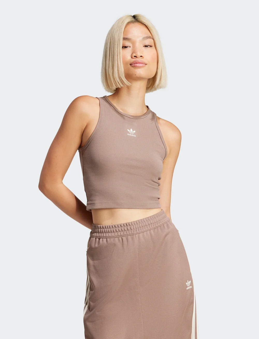 adidas Originals - ESS RIB TANK - toppe & t-shirts - trabrn - 5