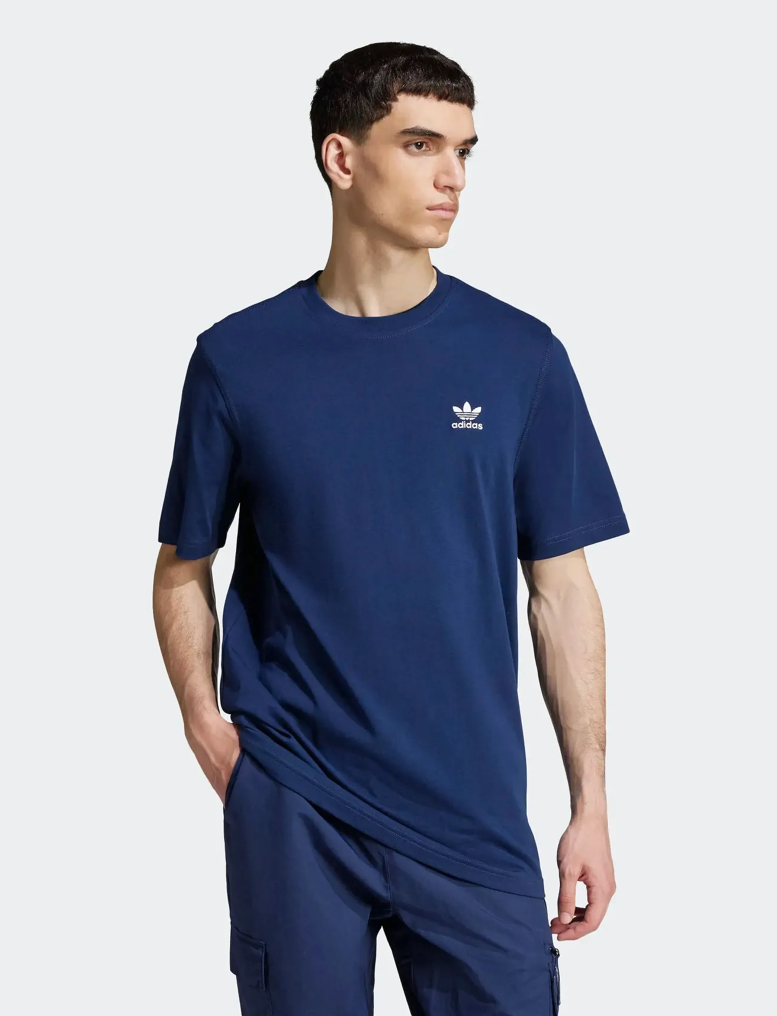 adidas Originals Trefoil Ess Tee, Mænd, Essentiel Trefoil T-shirt, Navy, Str: XS