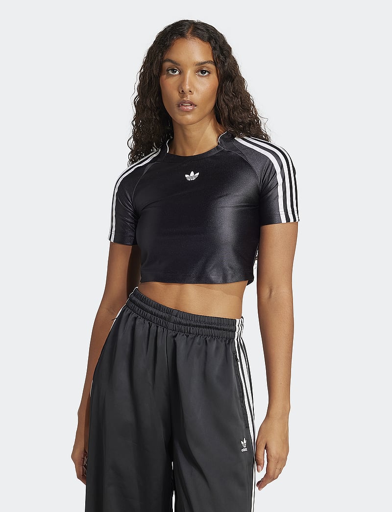 adidas Originals - TEAMGEIST TOP - crop-tops - black - 3