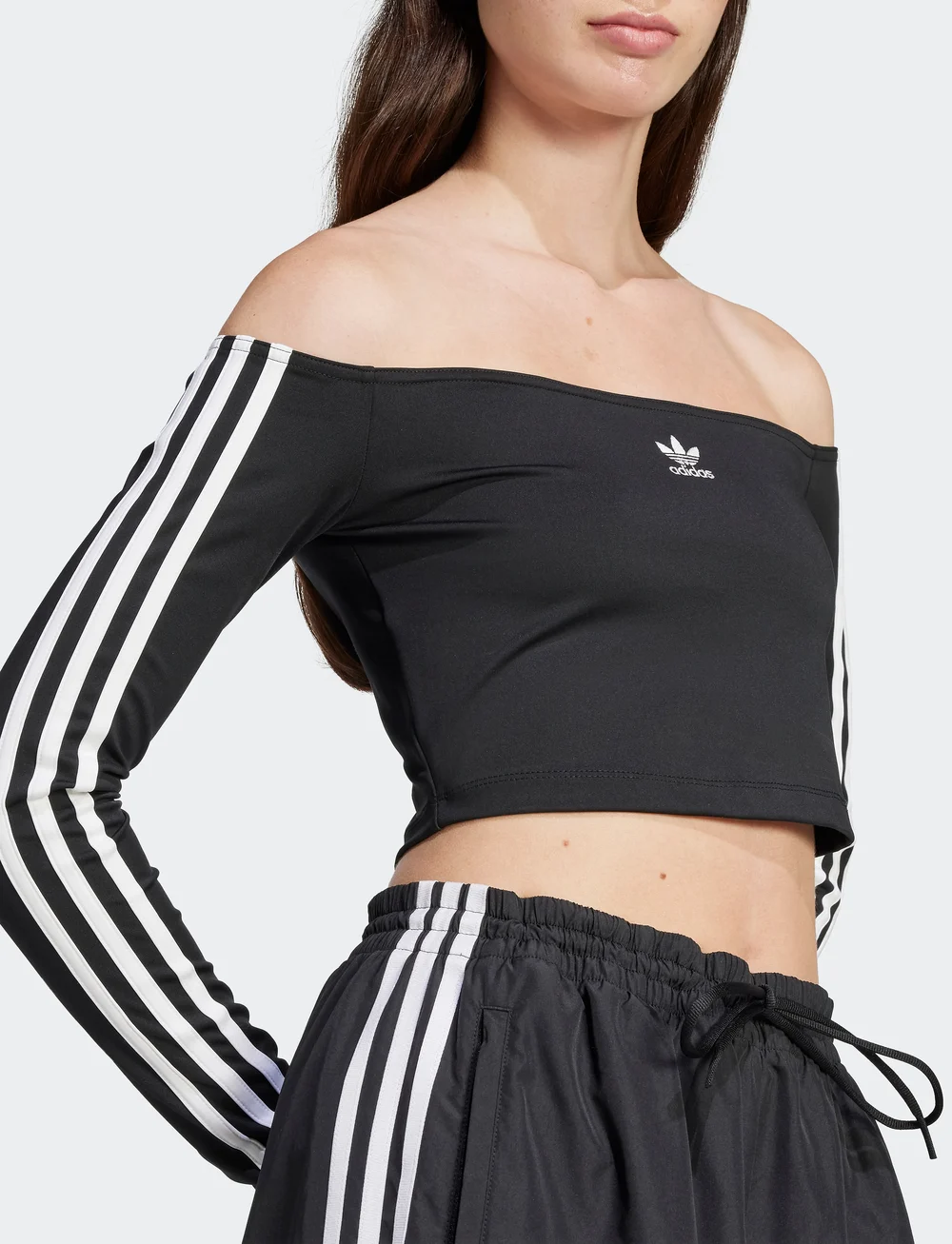 adidas Originals - OFFSHOULDER LS - långärmade tröjor - black - 3
