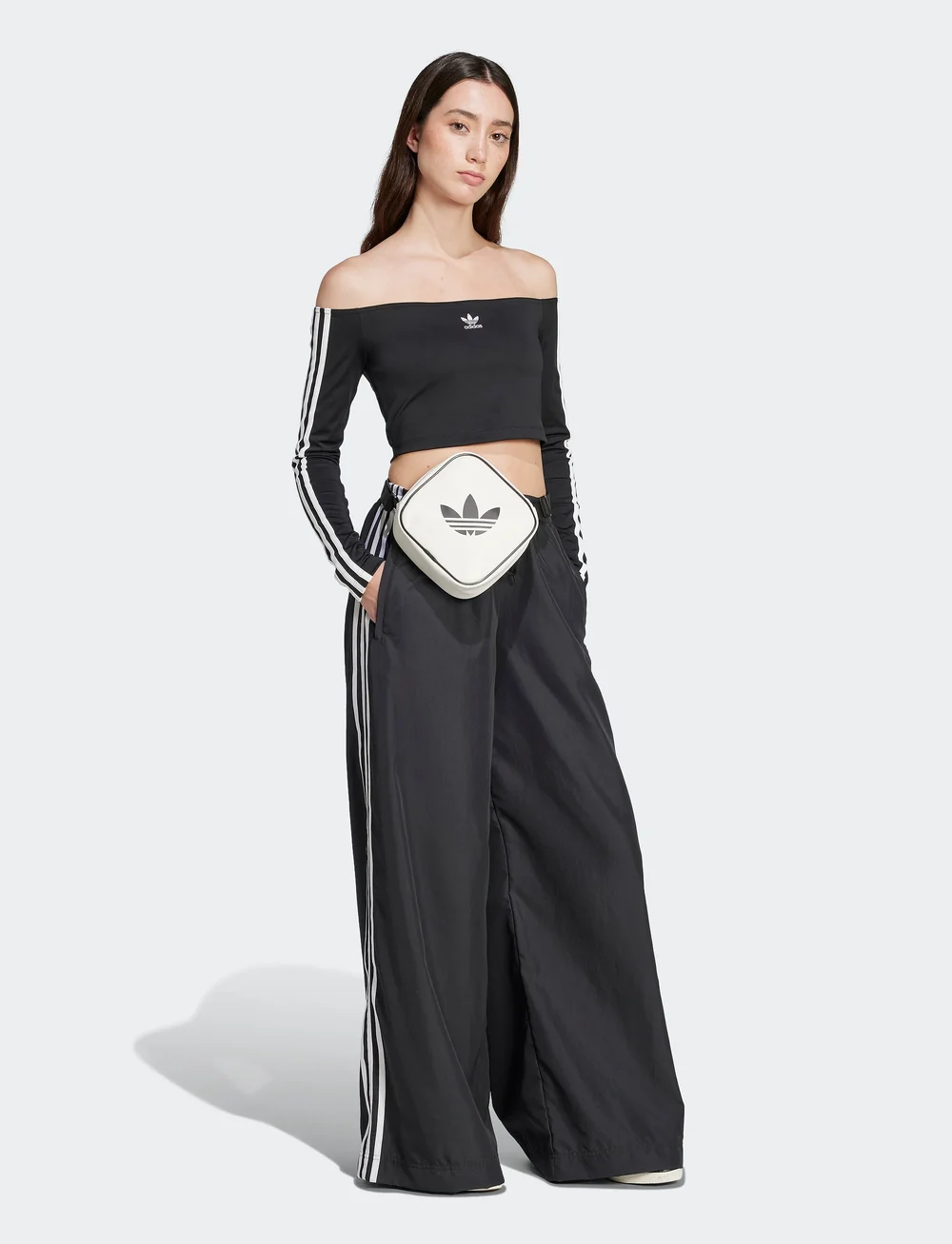 adidas Originals - OFFSHOULDER LS - långärmade tröjor - black - 5