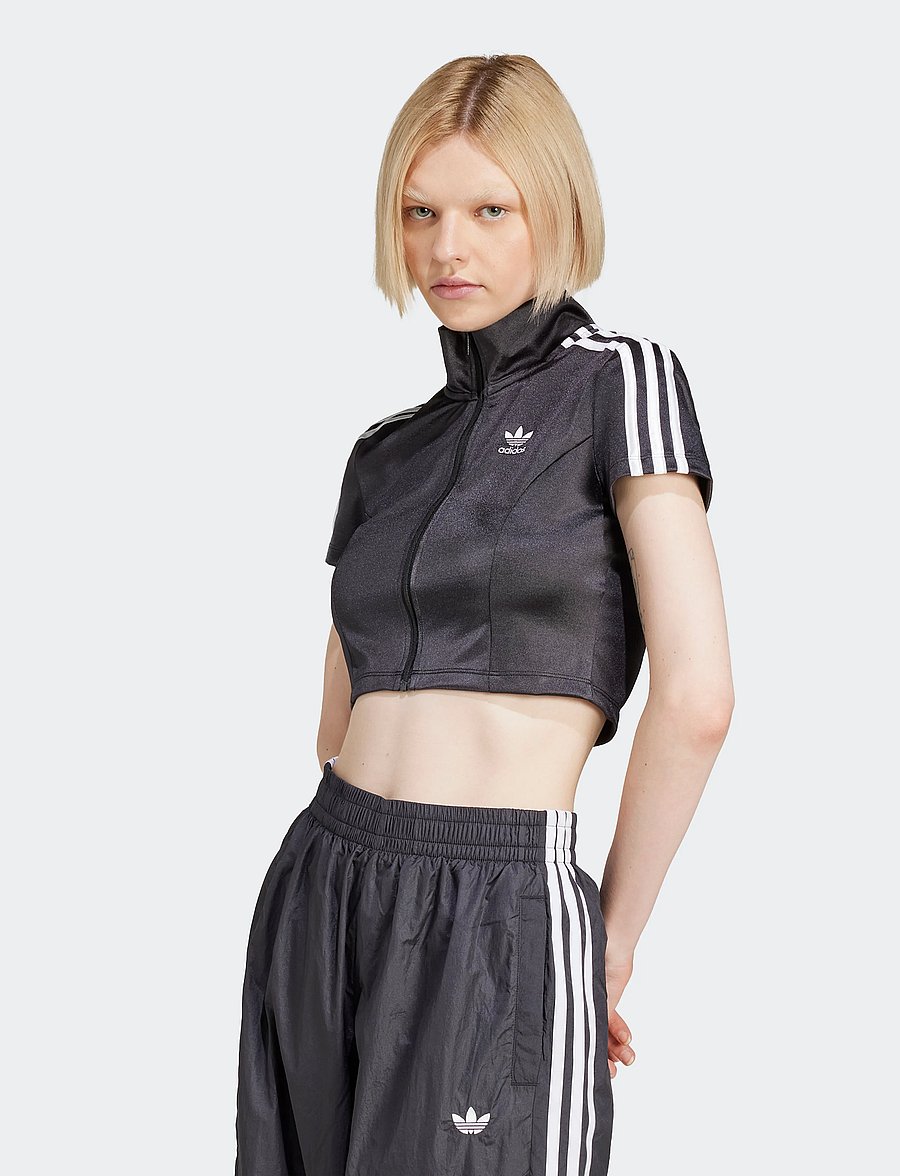 adidas Originals - SHORTSLEEVE TT - crop-tops - black - 5