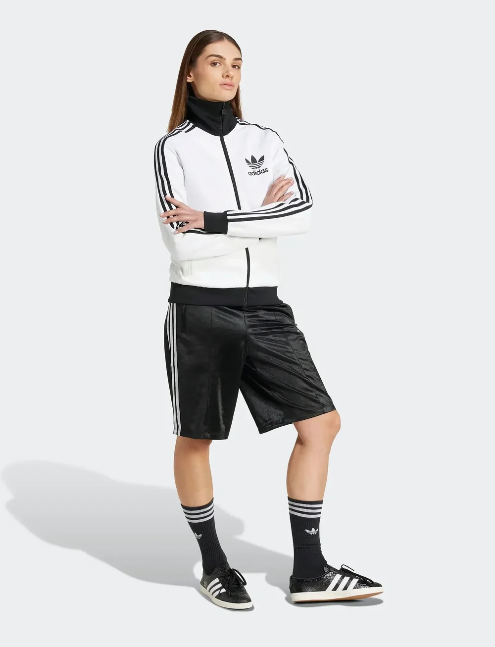 adidas Originals - FIREBIRD SHORT - freizeit shorts - black/white - 0