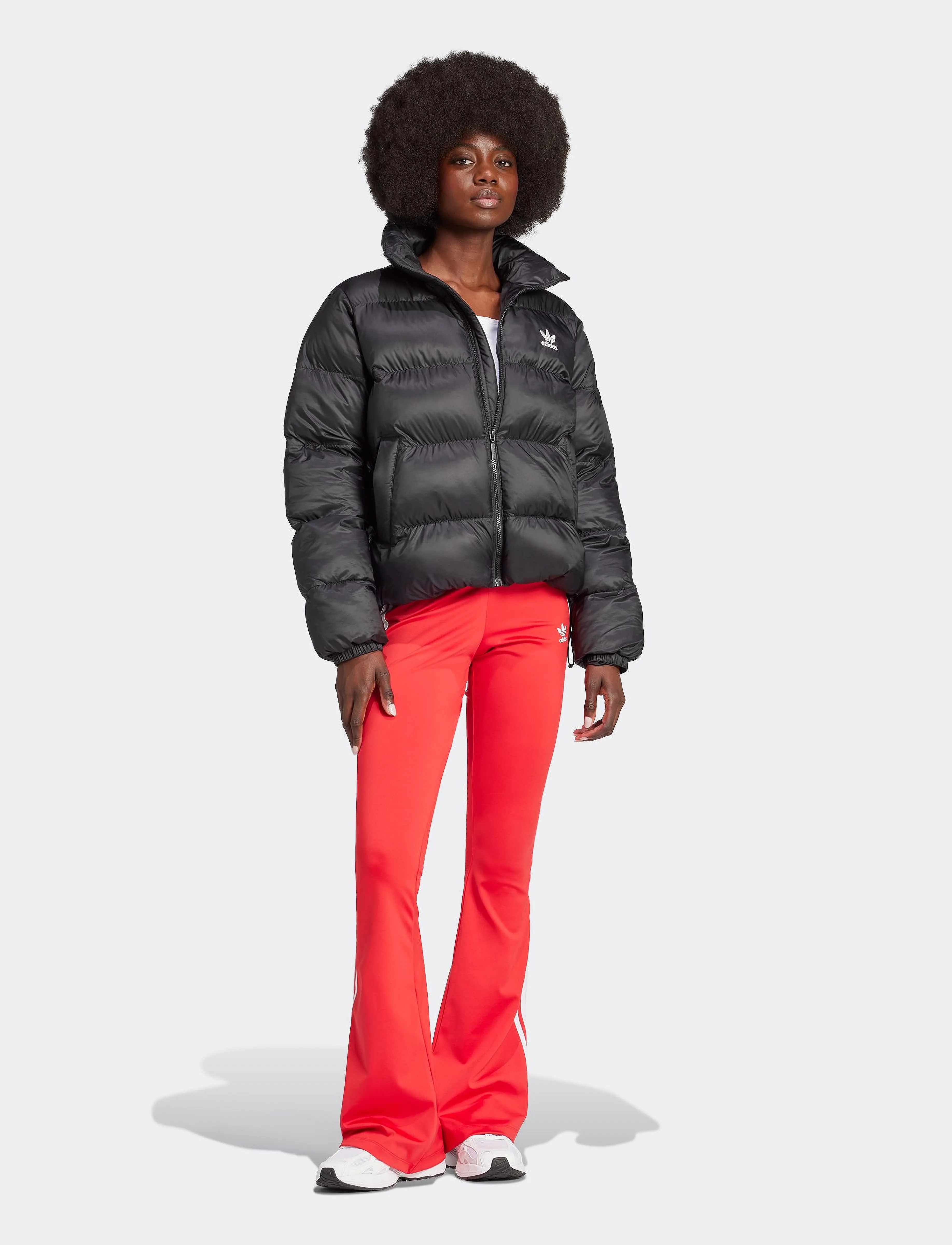 adidas Originals Short Puffer, Kvinder, Kort Dynejakke, Sort, Str: L