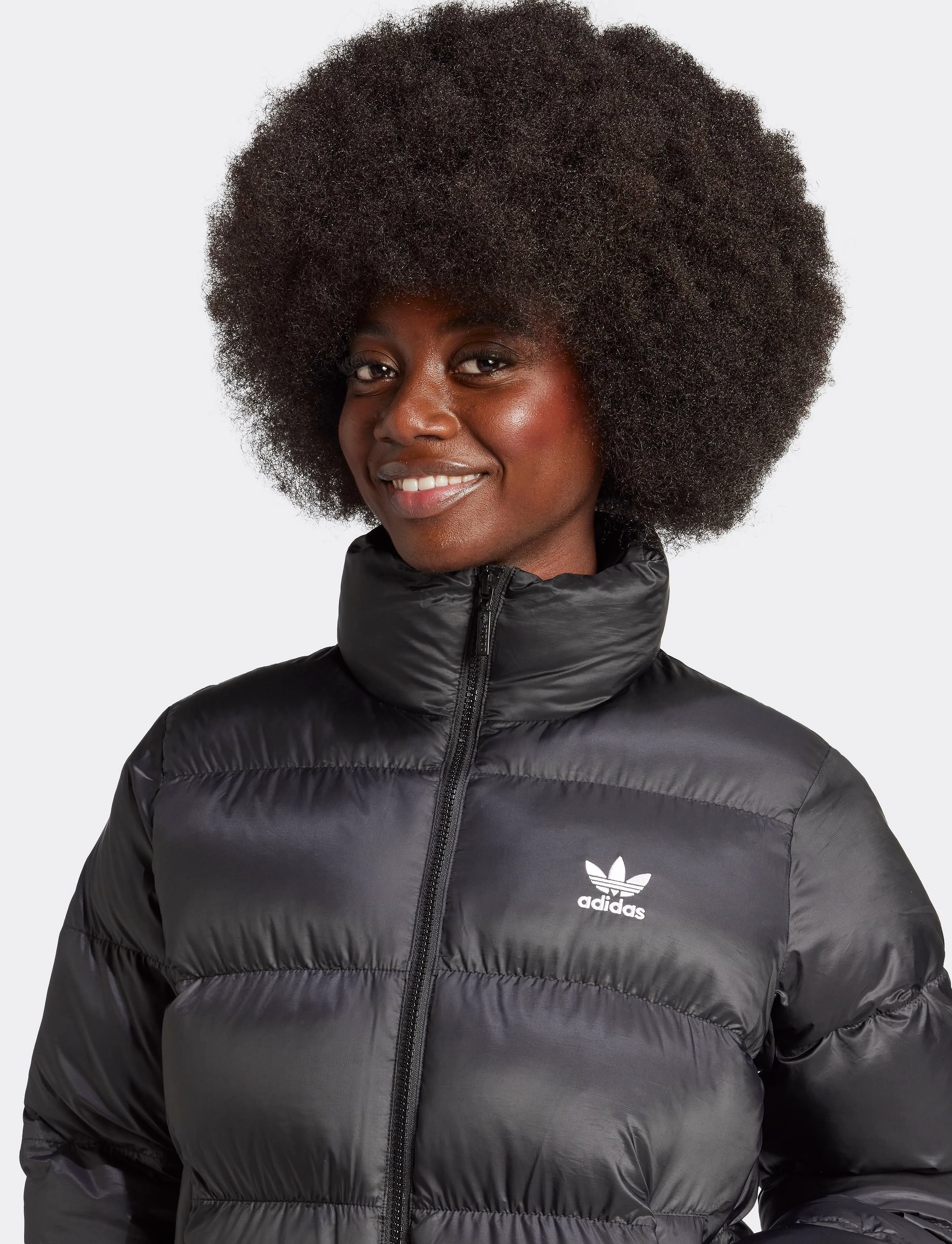 adidas Originals - SHORT PUFFER - kurtki zimowe - black - 2