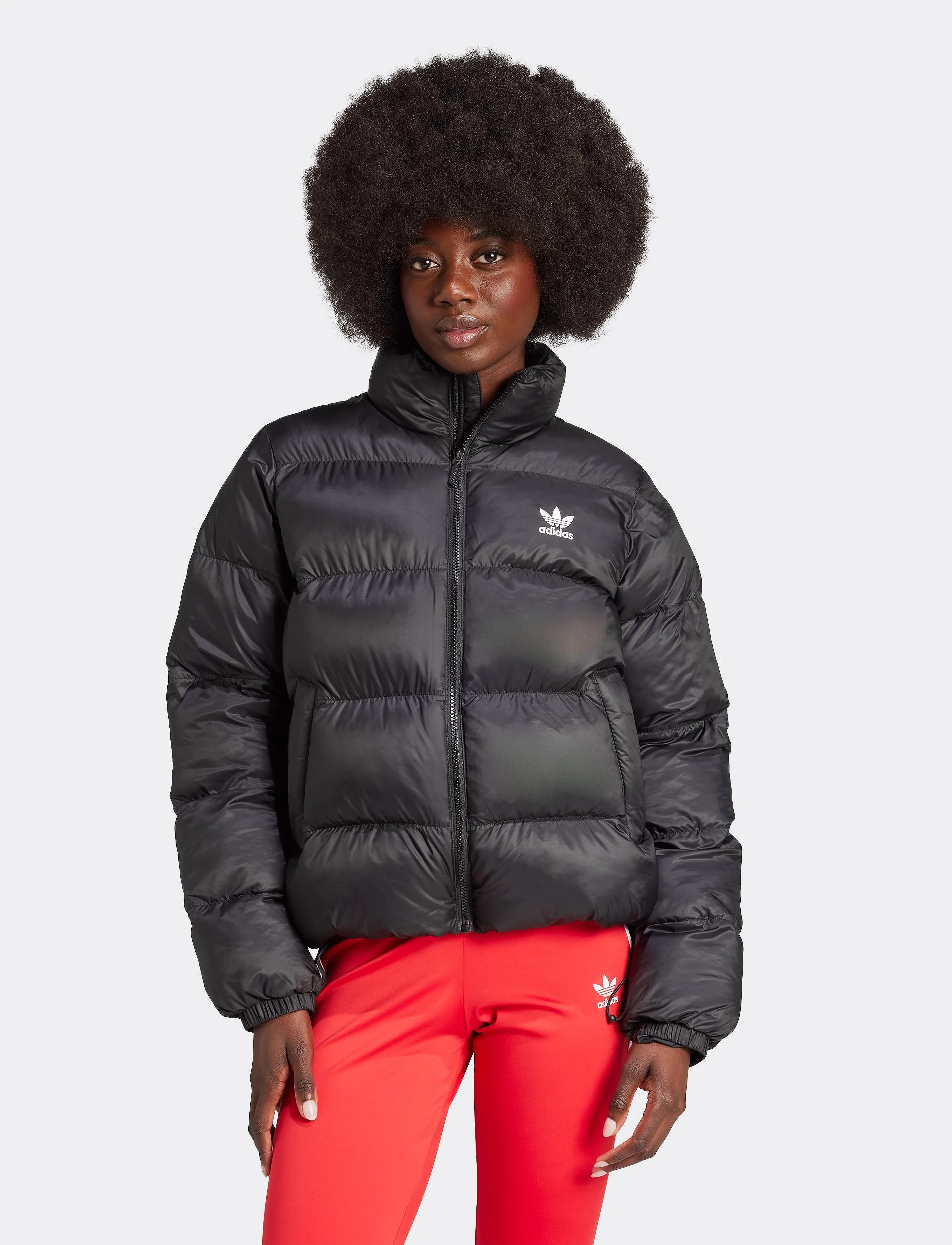 adidas Originals - SHORT PUFFER - kurtki zimowe - black - 4