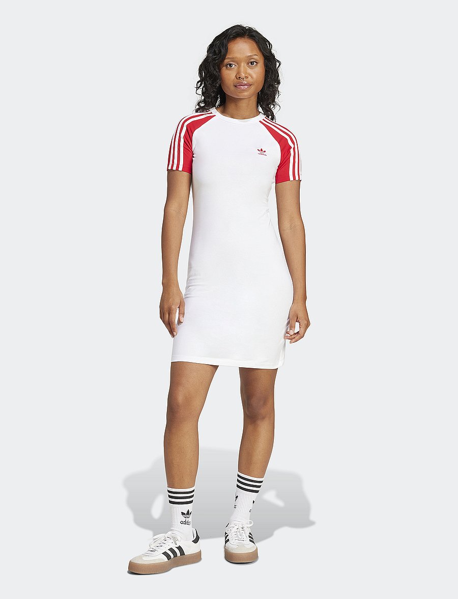 adidas Originals - 3S RAGLAN DRESS - white/betsca - 0