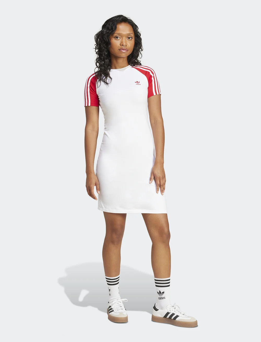 adidas Originals - 3S RAGLAN DRESS - dresses & skirts - white/betsca - 3