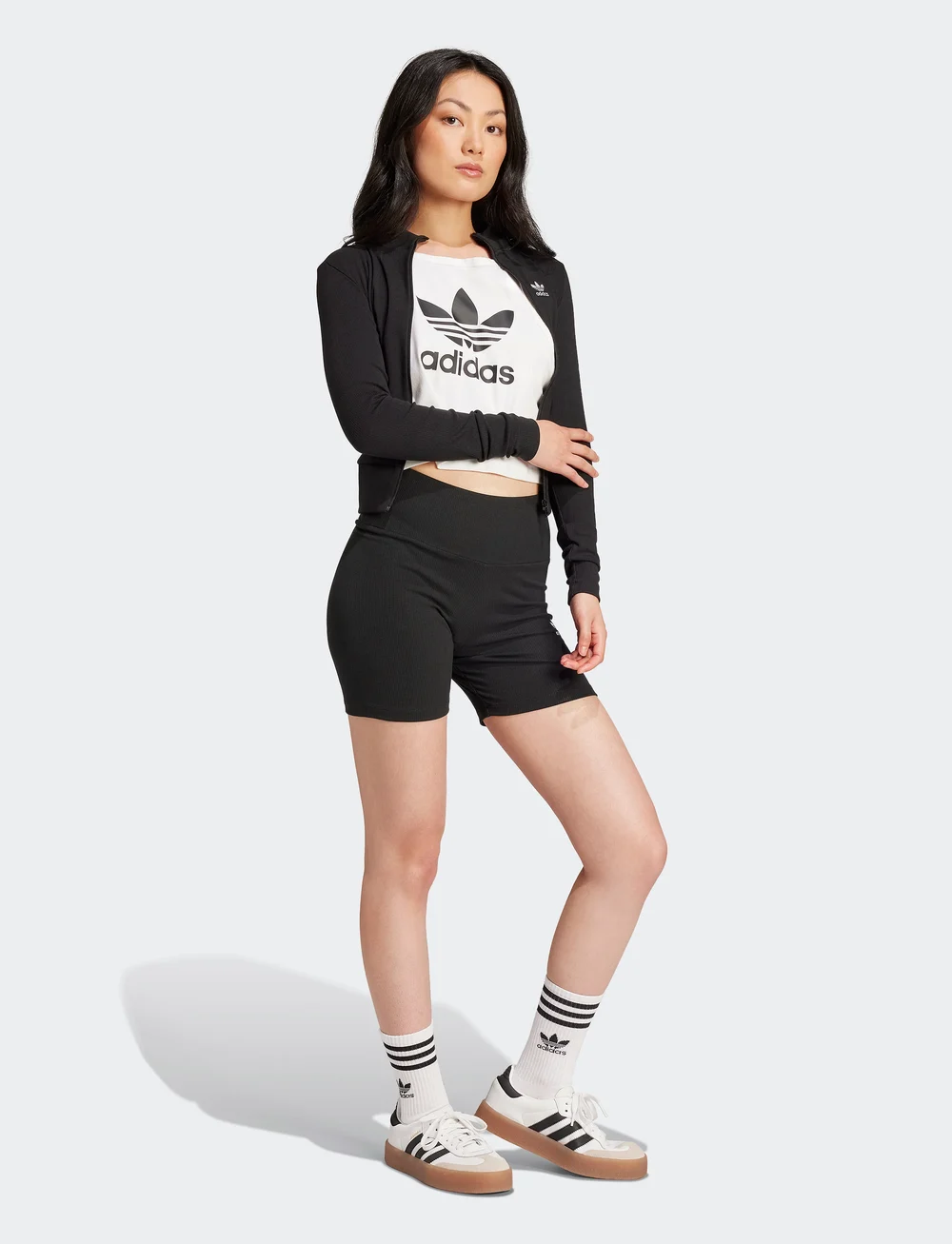 adidas Originals - ESS RIB SHORTS - tights - black - 0