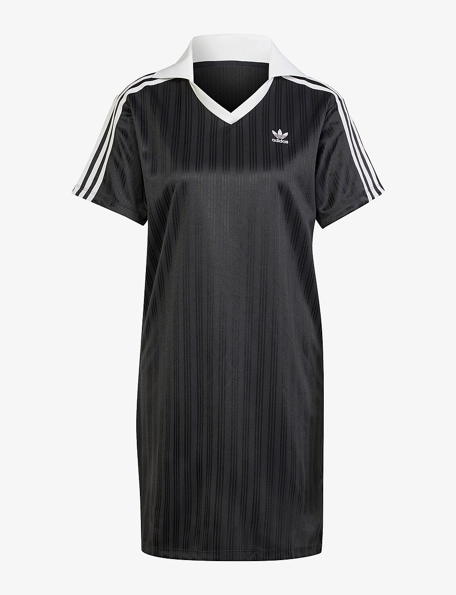 adidas Originals - V-NECK SS DRESS - black - 1