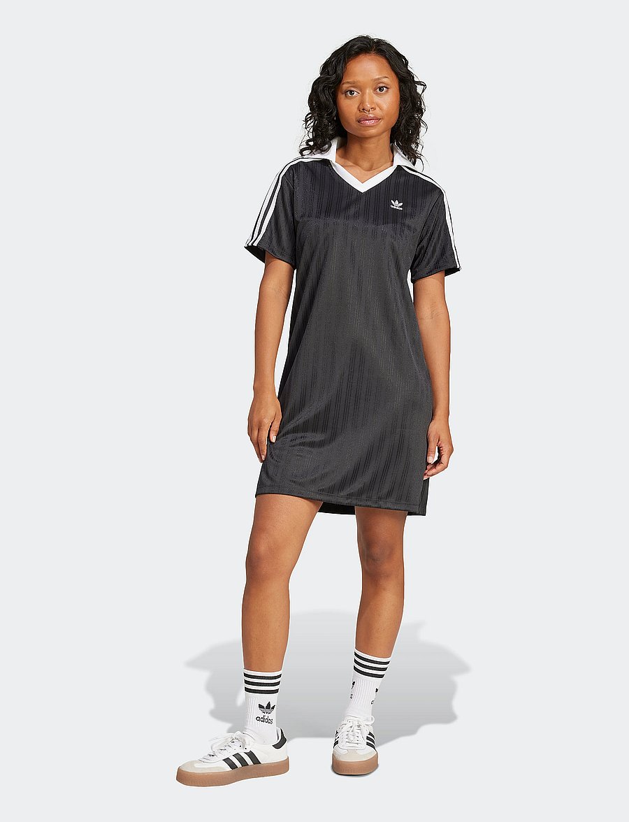 adidas Originals - V-NECK SS DRESS - black - 0