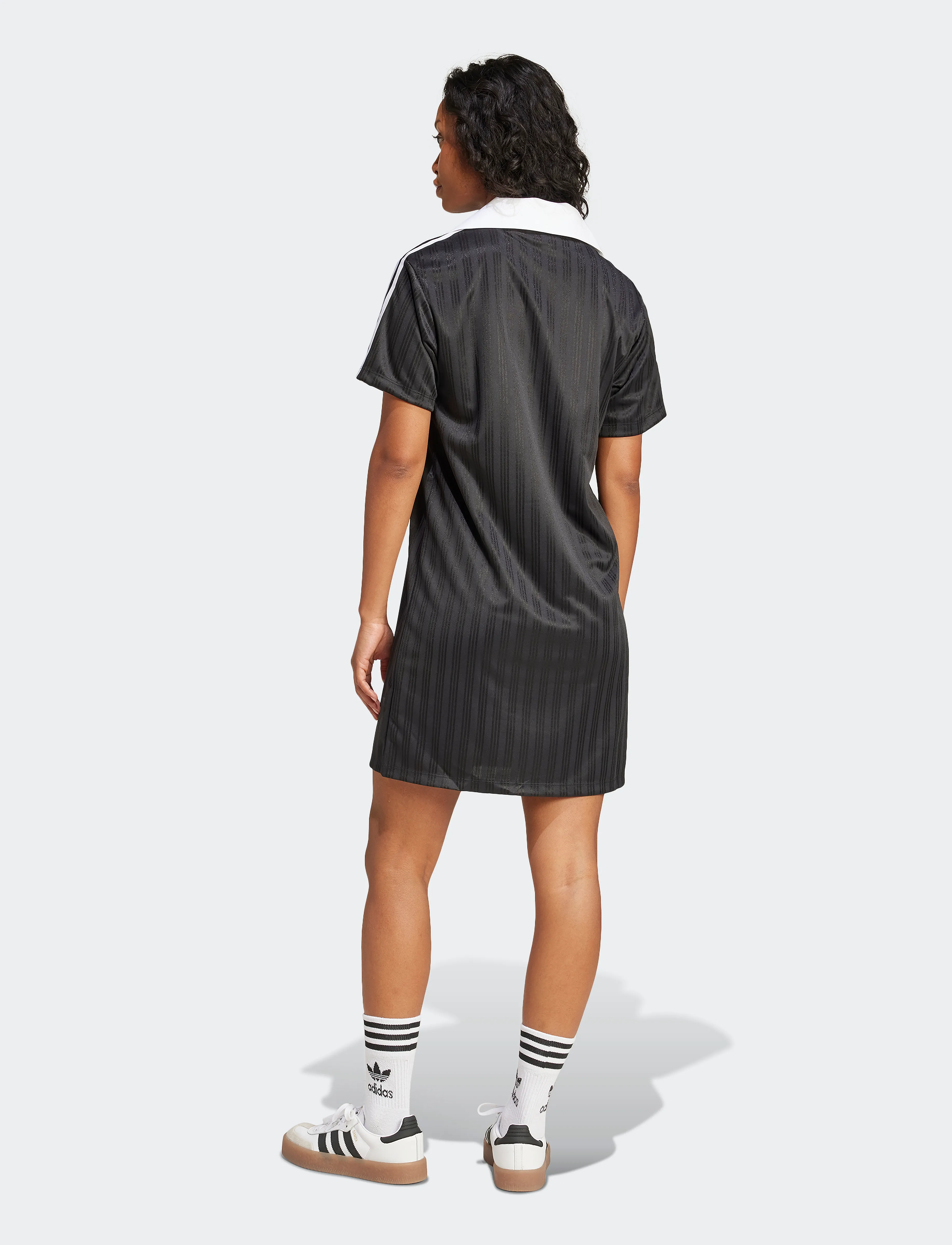 adidas Originals - V-NECK SS DRESS - black - 3