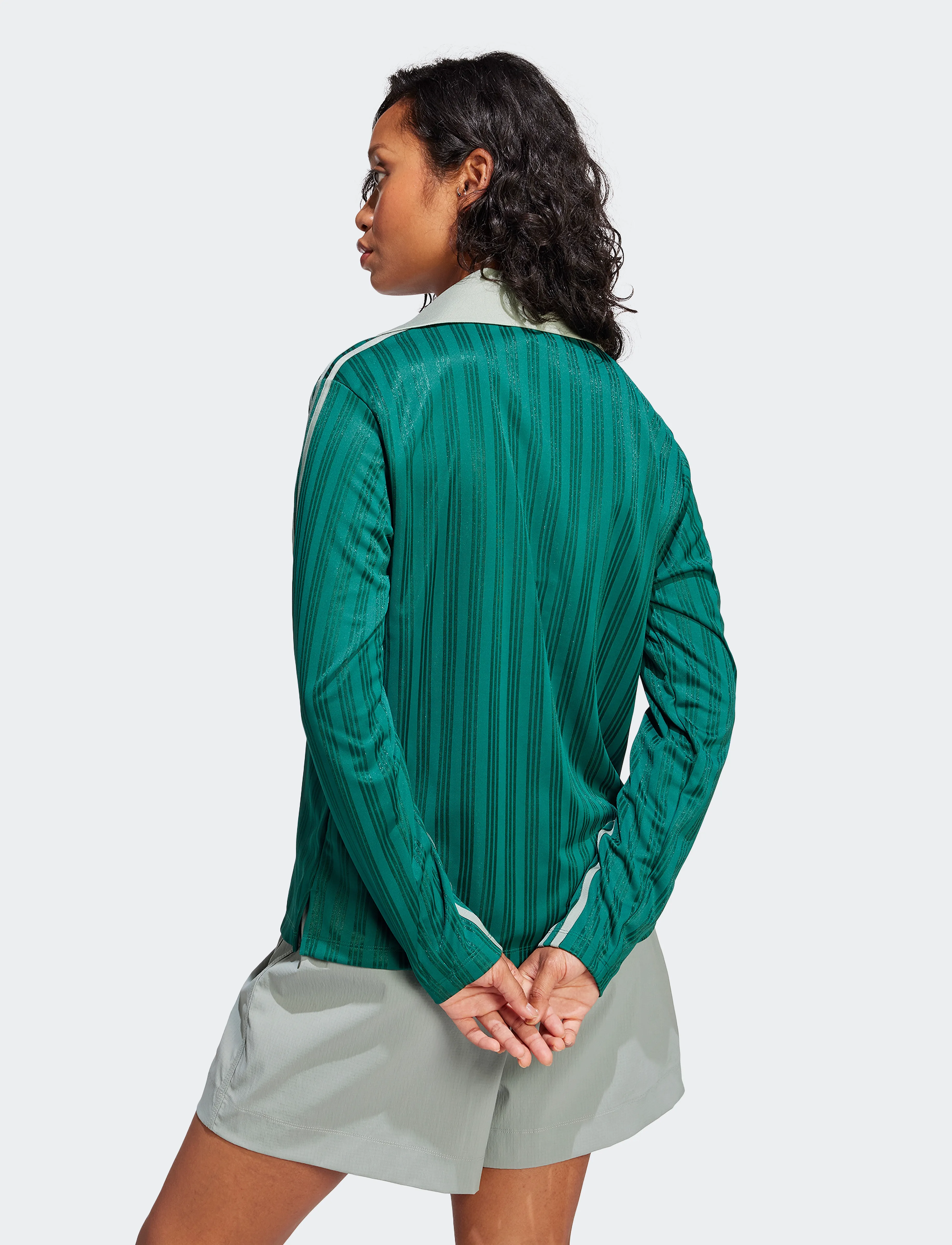 adidas Originals - V-NECK LS TEE - langarmshirts - cgreen - 3