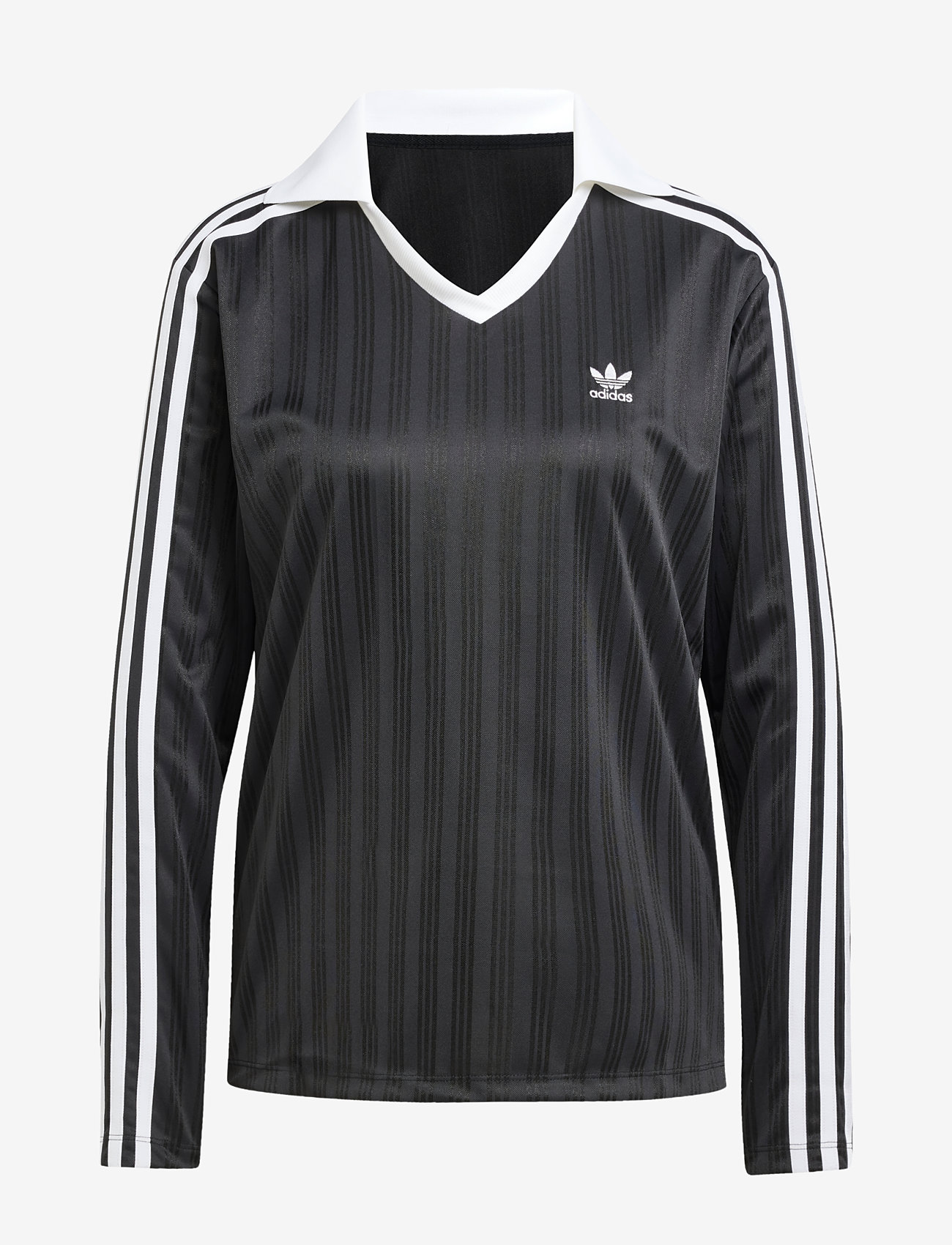 adidas Originals - V-NECK LS TEE - toppar & t-shirts - black - 1