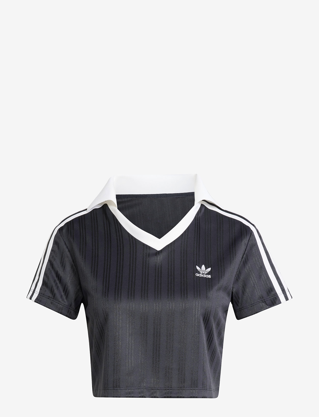 adidas Originals V-NECK POLO - Kläder - BLACK / black