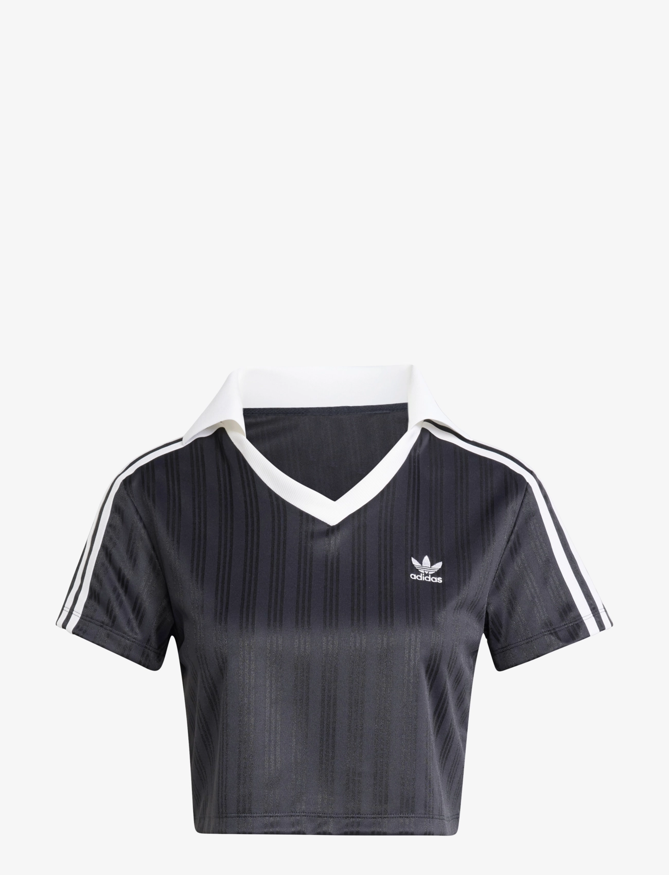 adidas Originals V-NECK POLO - T-shirts & Toppe - BLACK / black