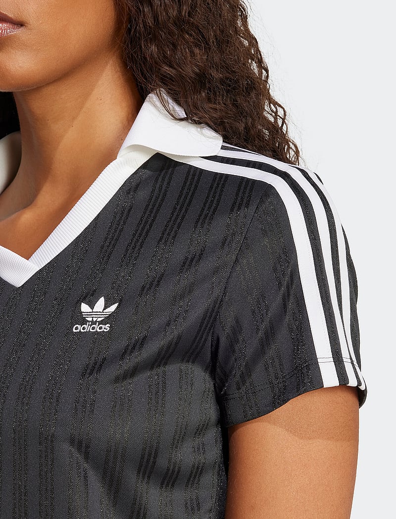 adidas Originals - V-NECK POLO - t-shirts - black - 5