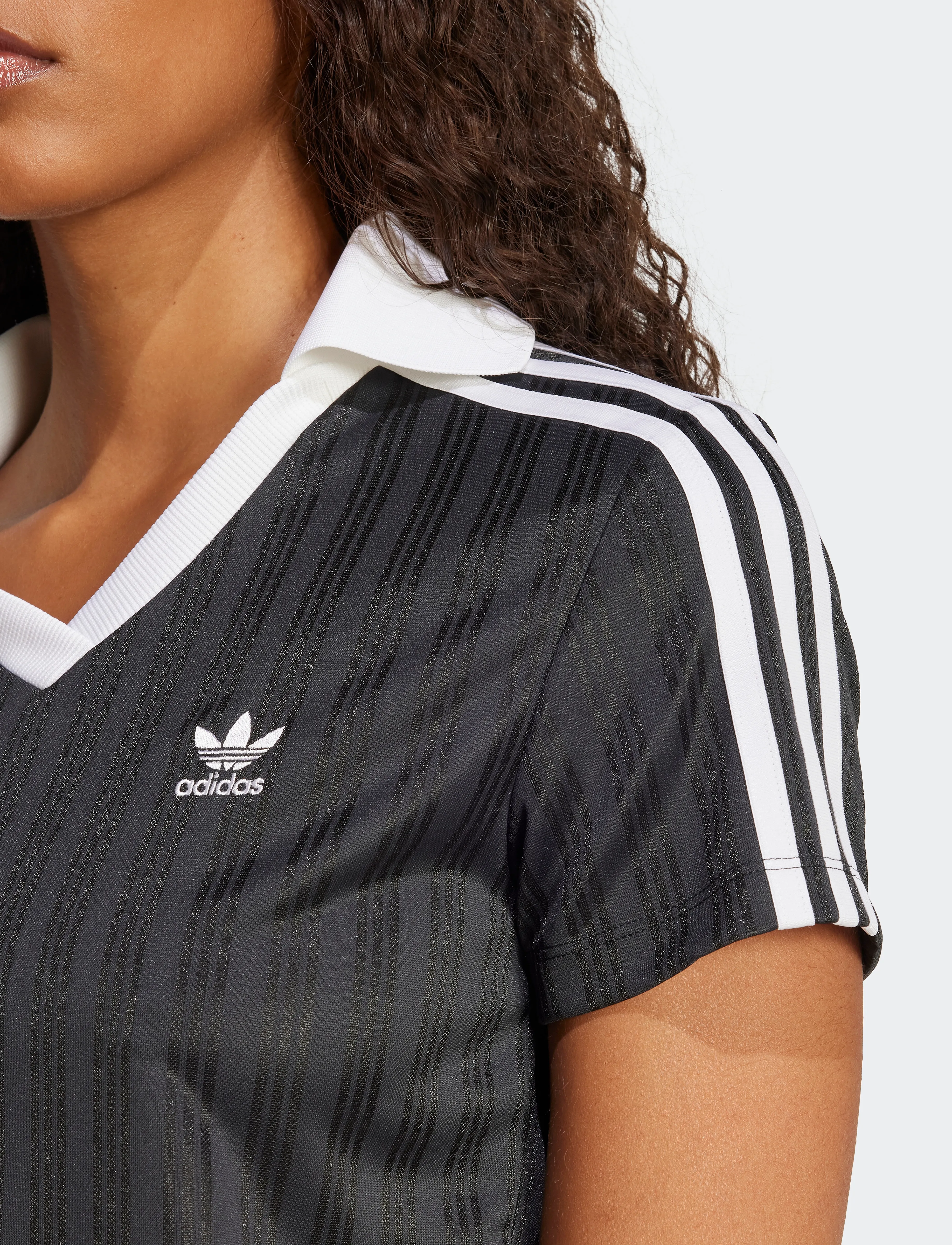 adidas Originals - V-NECK POLO - t-shirty - black - 5