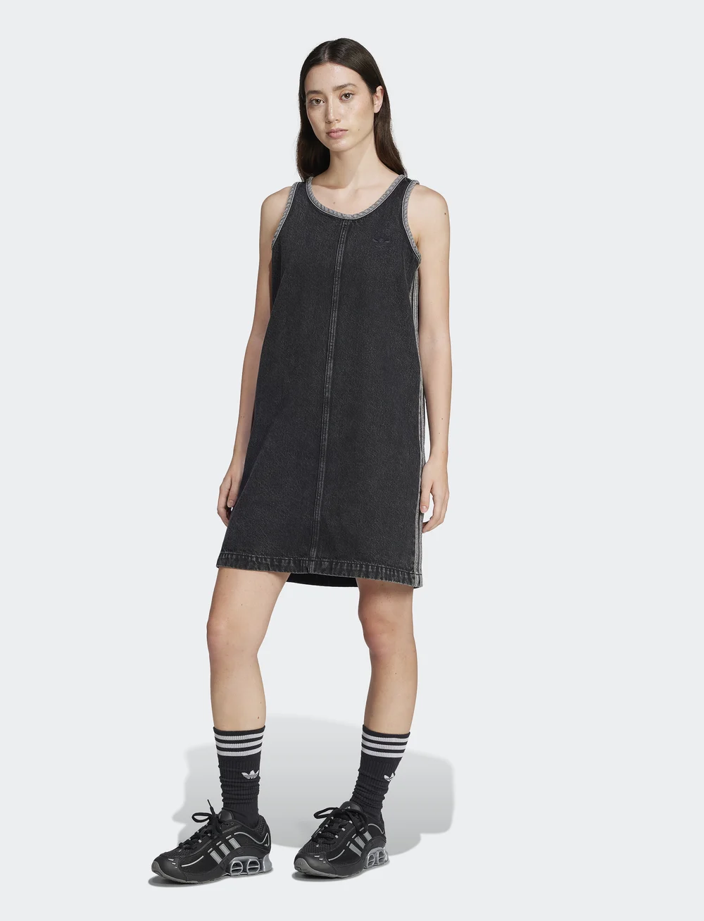 adidas Originals - DENIM 3S DRESS - kjoler & nederdele - trublc - 5