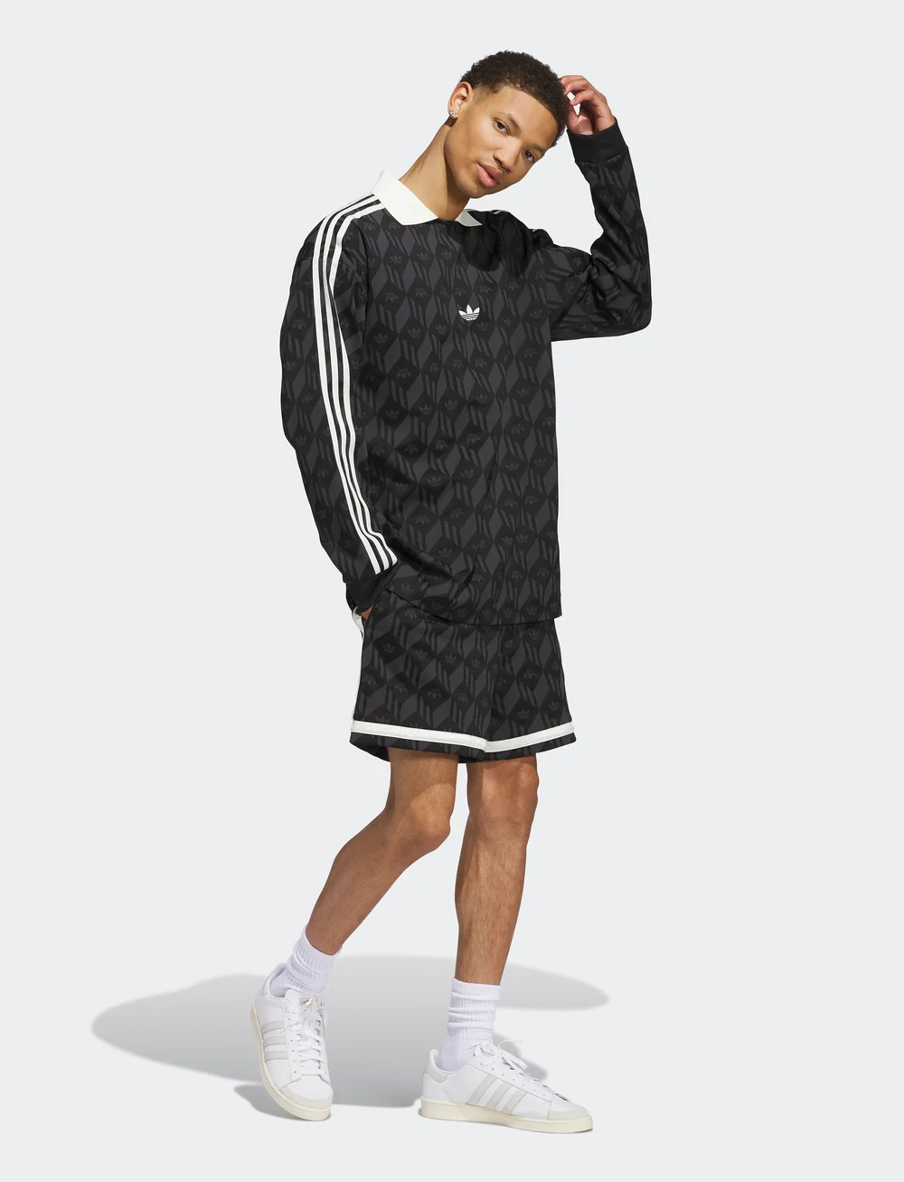adidas Originals - Jacquared Short - freizeit shorts - black - 2