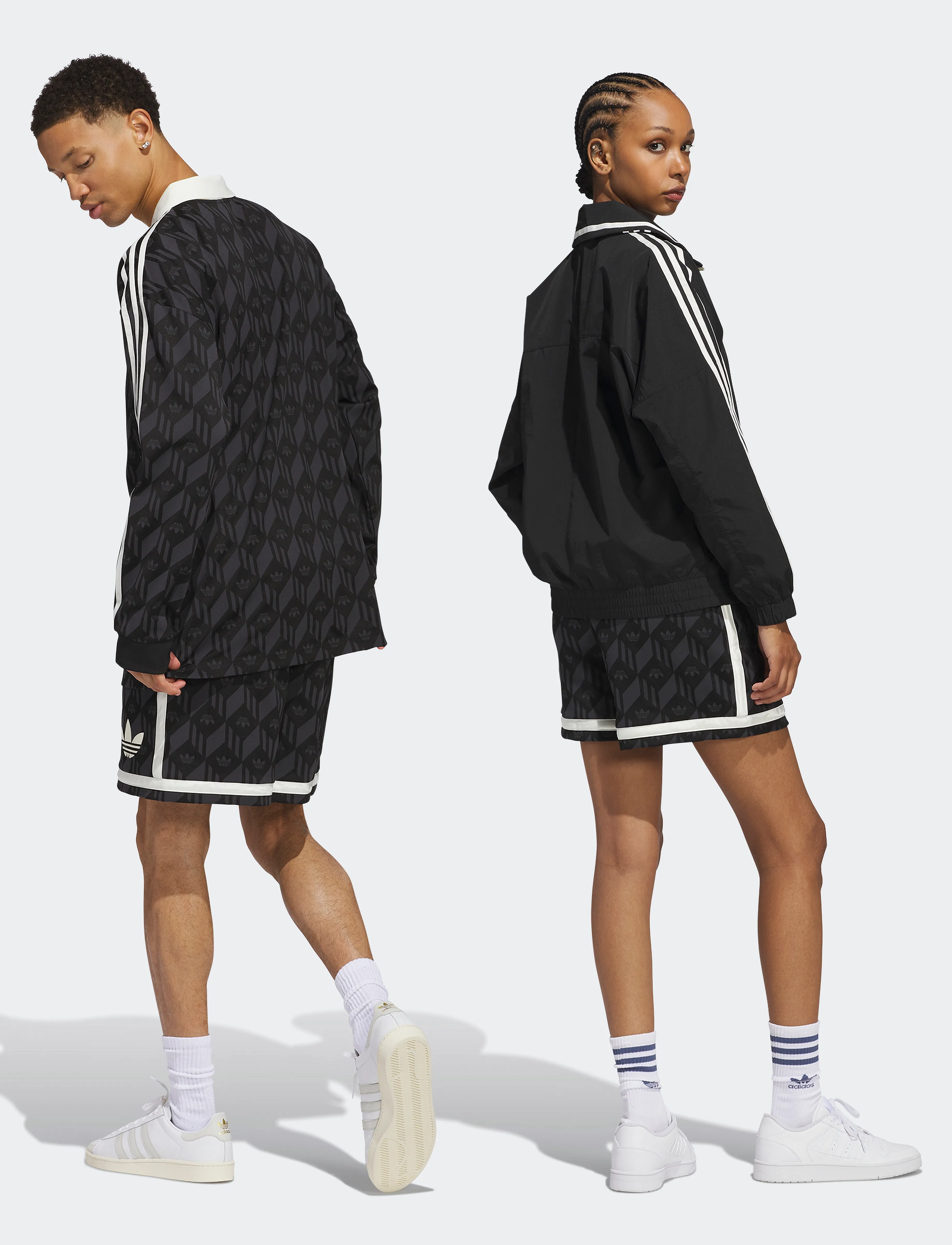 adidas Originals Jacquared Short - Tänavastiil - BLACK / black