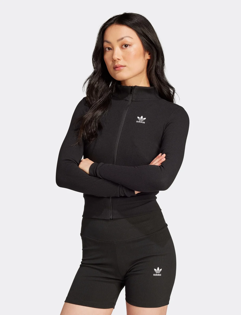 adidas Originals - ESS RIB FZ TT - fleece & midlayer - black - 0