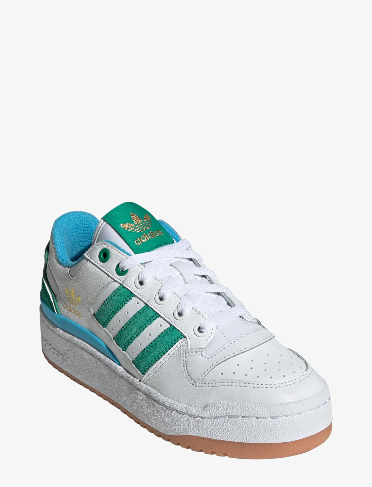 adidas Originals FORUM BOLD STRIPES W - Sko - FTWWHT/COUGRN/SKYRUS / white