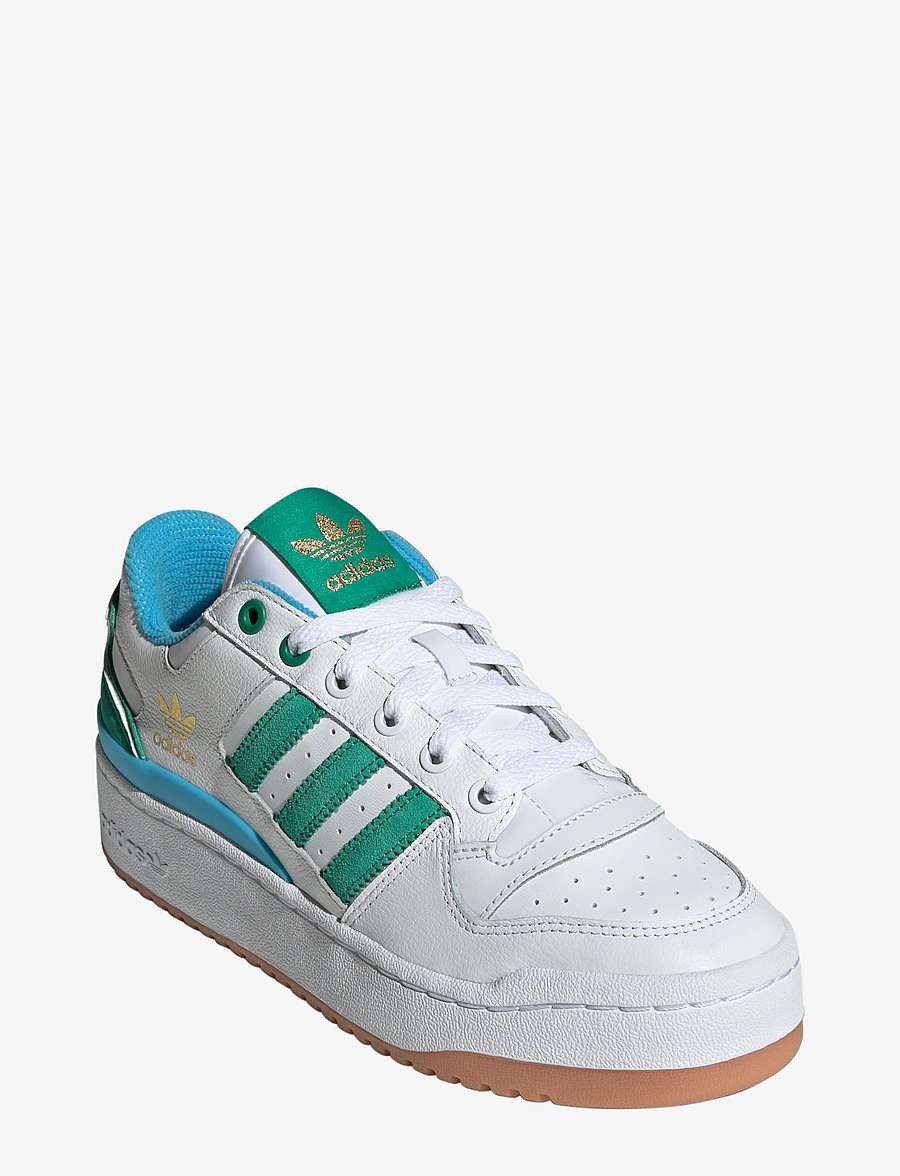 adidas Originals - FORUM BOLD STRIPES W - lave sneakers - ftwwht/cougrn/skyrus - 0