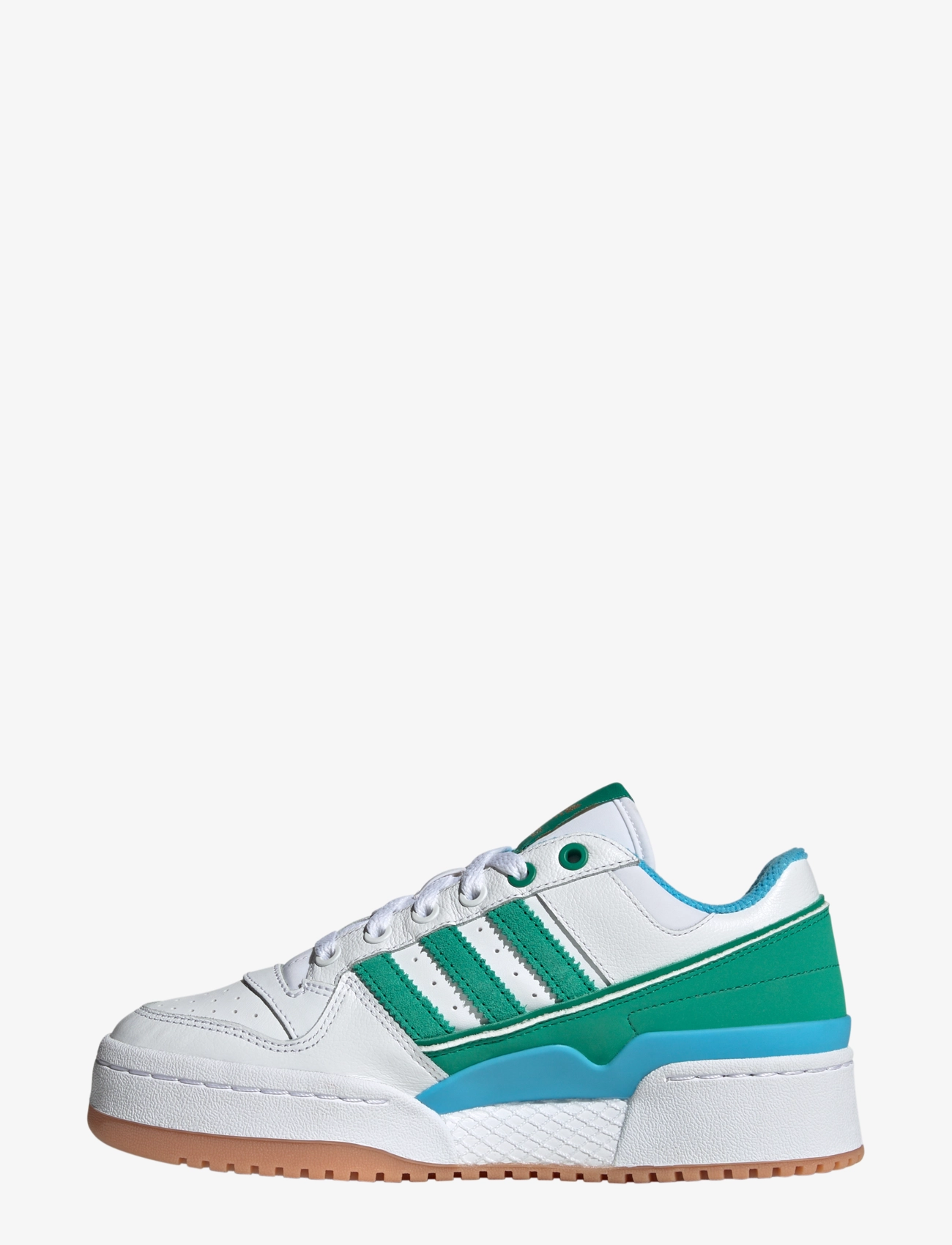 adidas Originals - FORUM BOLD STRIPES W - lave sneakers - ftwwht/cougrn/skyrus - 2