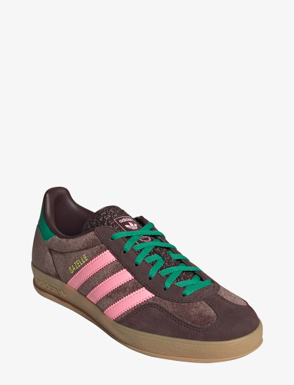 国内配送 adidas GAZELLE INDOOR W D.BROWN/G.PINK/C.GREEN adiji2714_cdbrownglopnkcougrn.