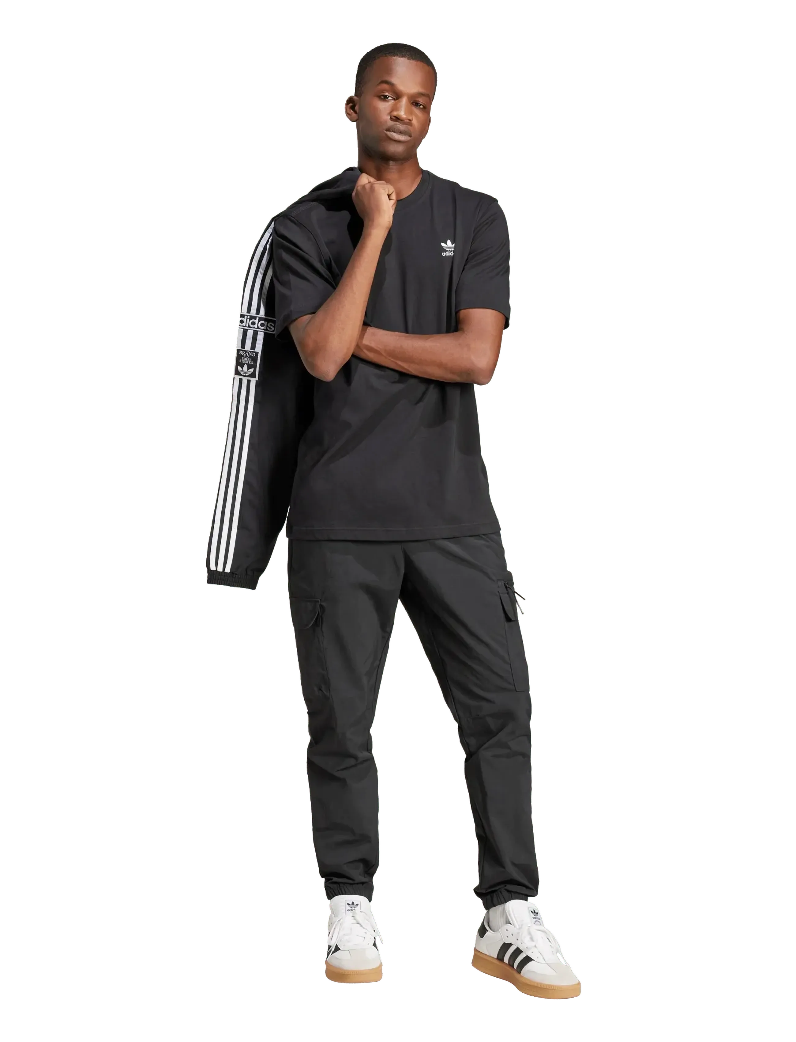 adidas Originals TREFOIL ESS TEE - T-Shirts - BLACK / black