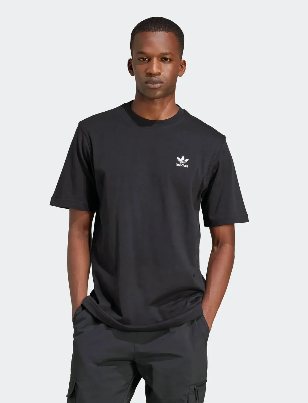 adidas Originals - TREFOIL ESS TEE - tops & t-shirts - black - 0