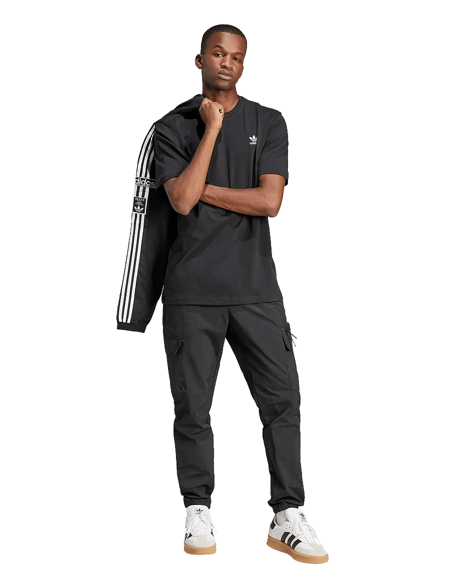 adidas Originals - TREFOIL ESS TEE - koszulki i t-shirty - black - 0