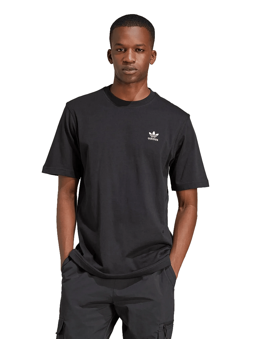 adidas Originals - TREFOIL ESS TEE - koszulki i t-shirty - black - 2