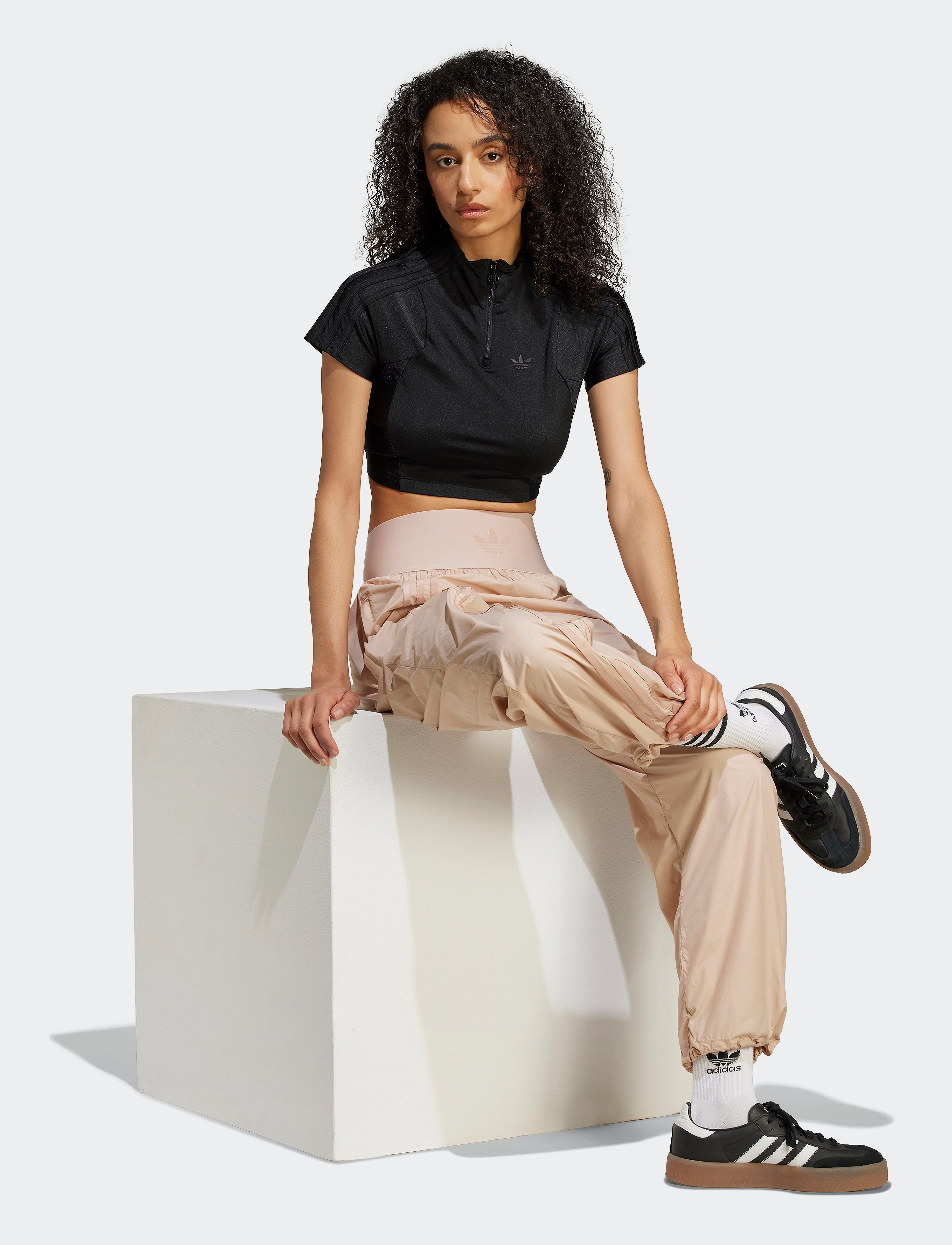 adidas Originals - ZIP CROPTOP - t-paidat - black - 4