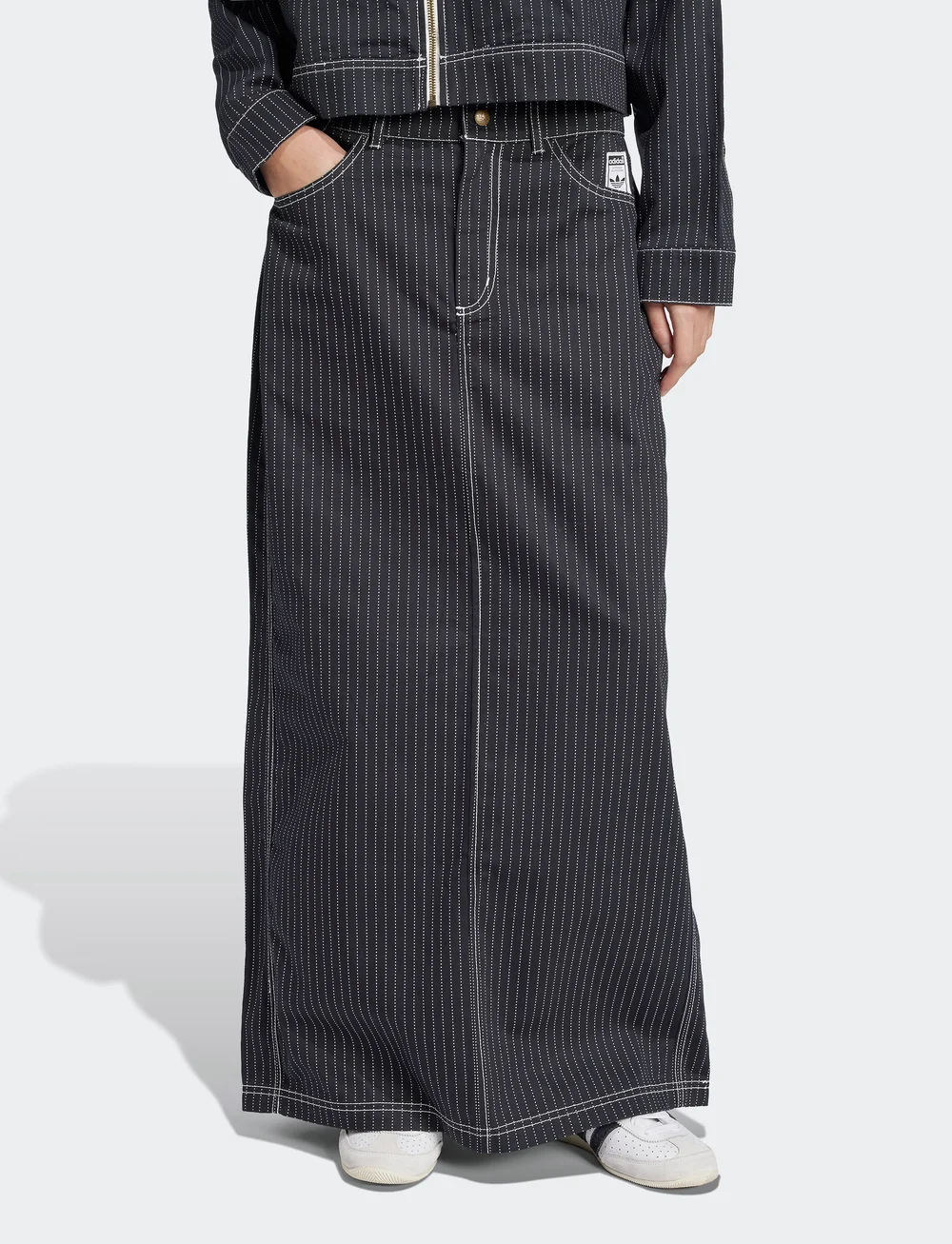 adidas Originals - AOP MAXI SKIRT - kleider & röcke - carbon - 0
