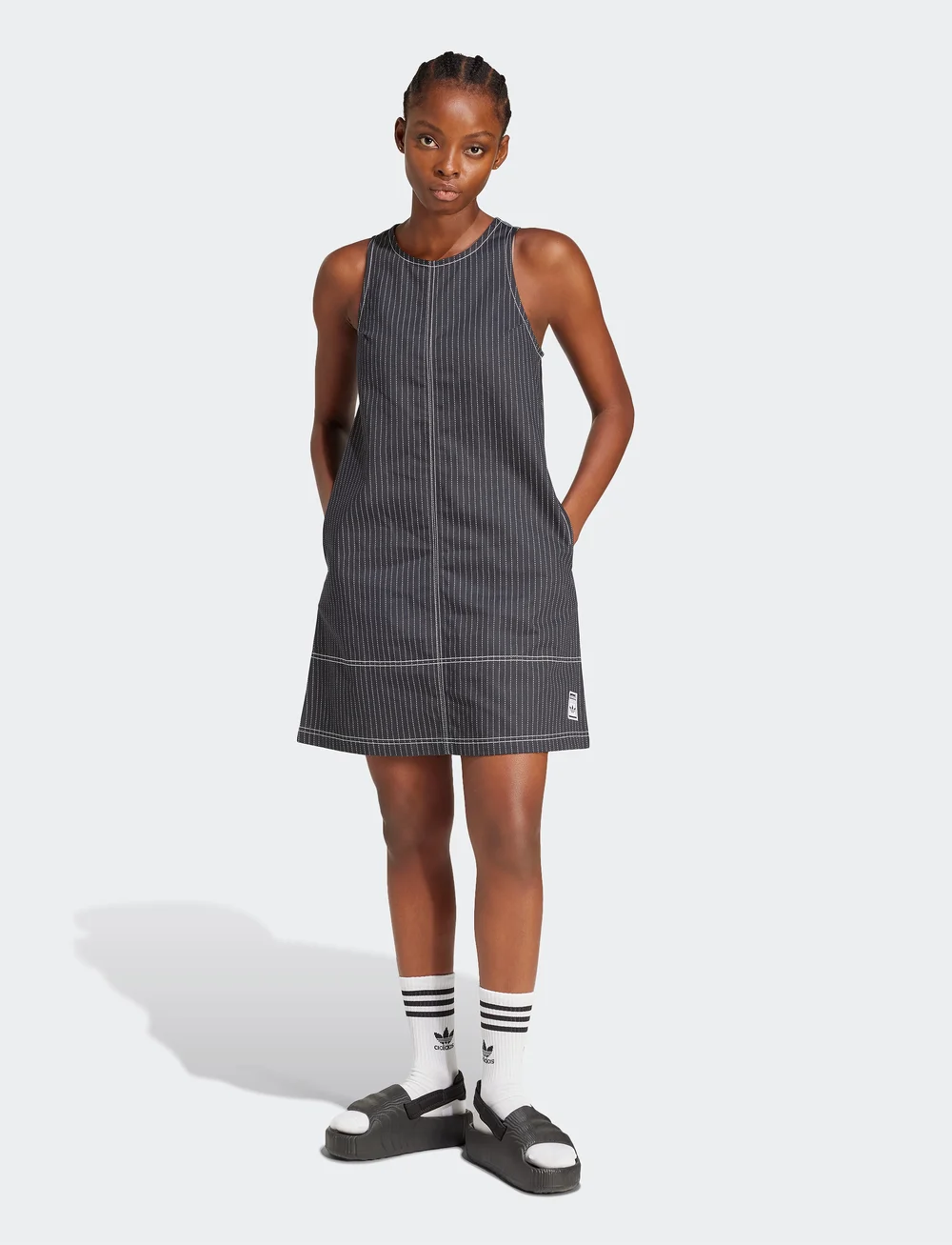 adidas Originals - AOP DRESS - dresses - carbon - 0